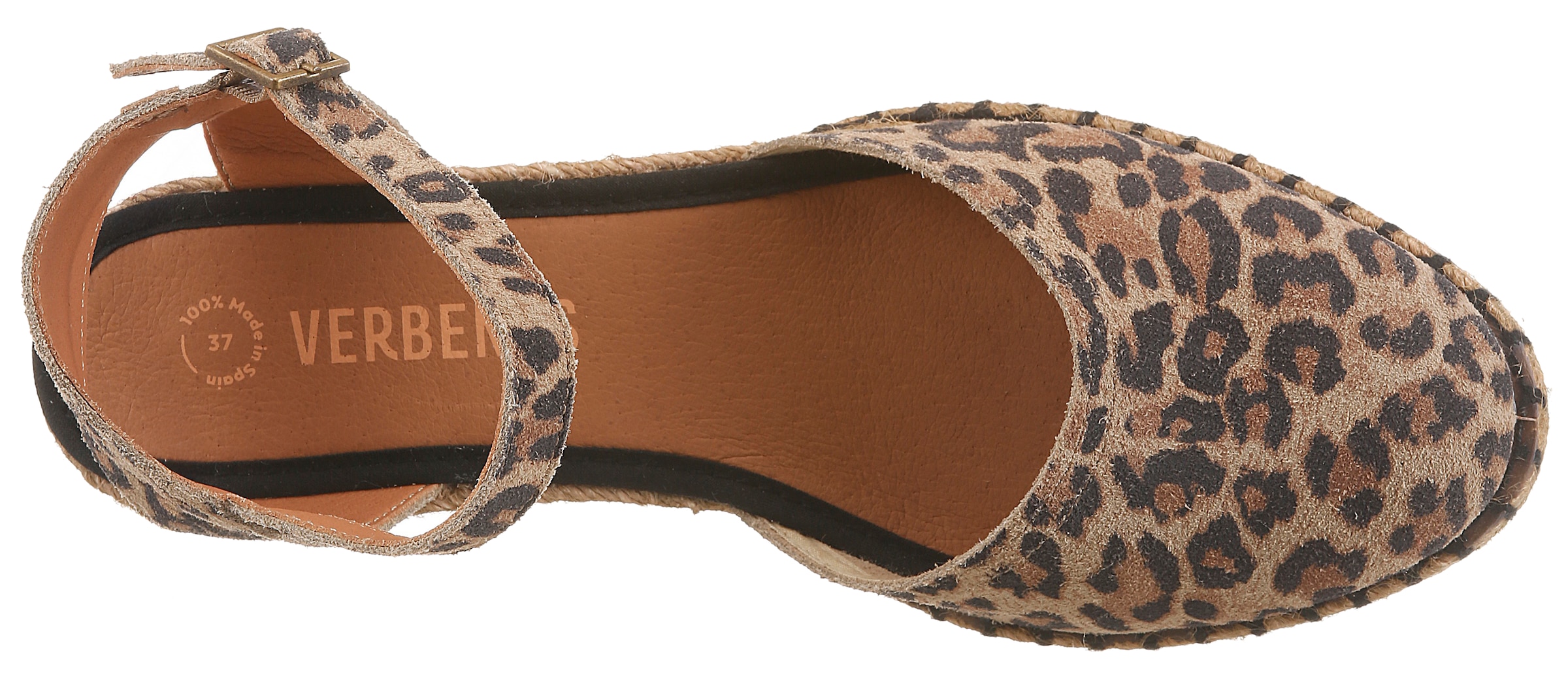 VERBENAS Pompes à sling »MALENA LEO«  sandale compensée, chaussure d'été, chaussure de vacances look léopard