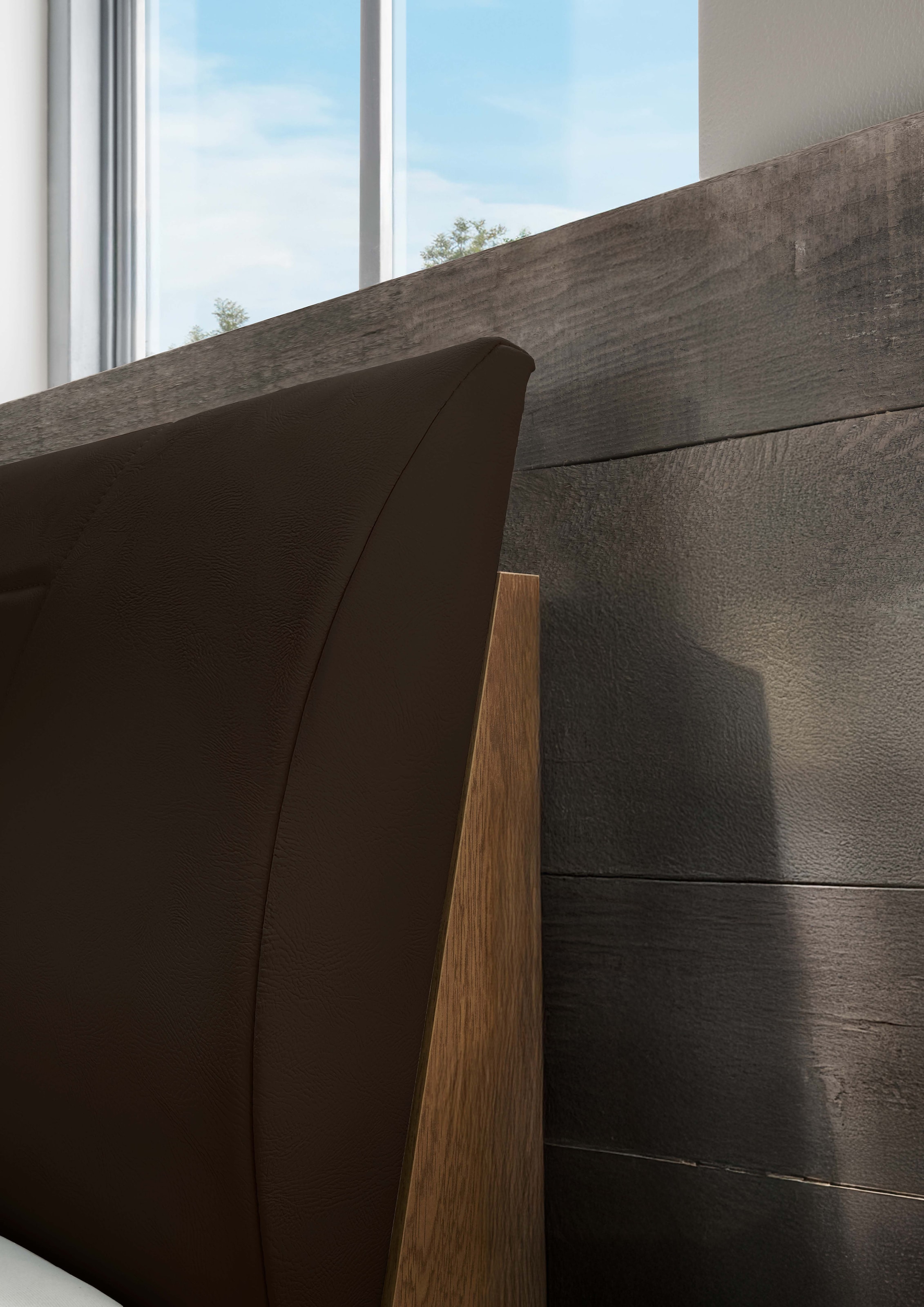 WIEMANN Lit en bois »Cardiff, Bettgestell, Bettrahmen, teilmassiv, mit Polsterkopfteil« Belastbarkeit 110/220 Kg, 4-fache höhenverstellbar, MADE IN GERMANY,  Fussteil aus Massivholz, verschiedene Grössen