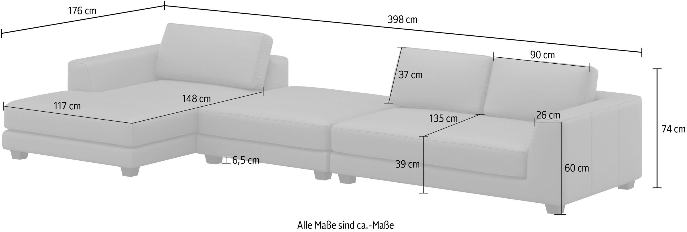 machalke® Ecksofa »atoll, L-Form«