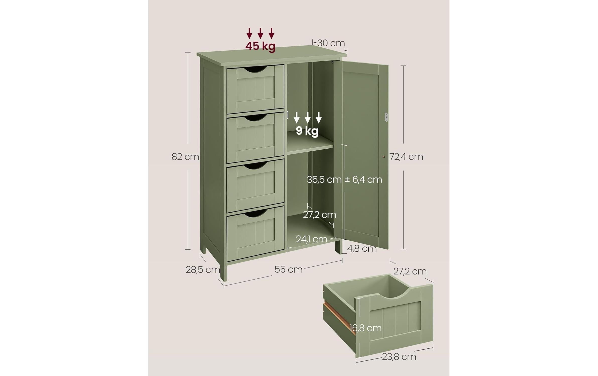 VASAGLE Armoire multi-usages »Badezimmerschrank«