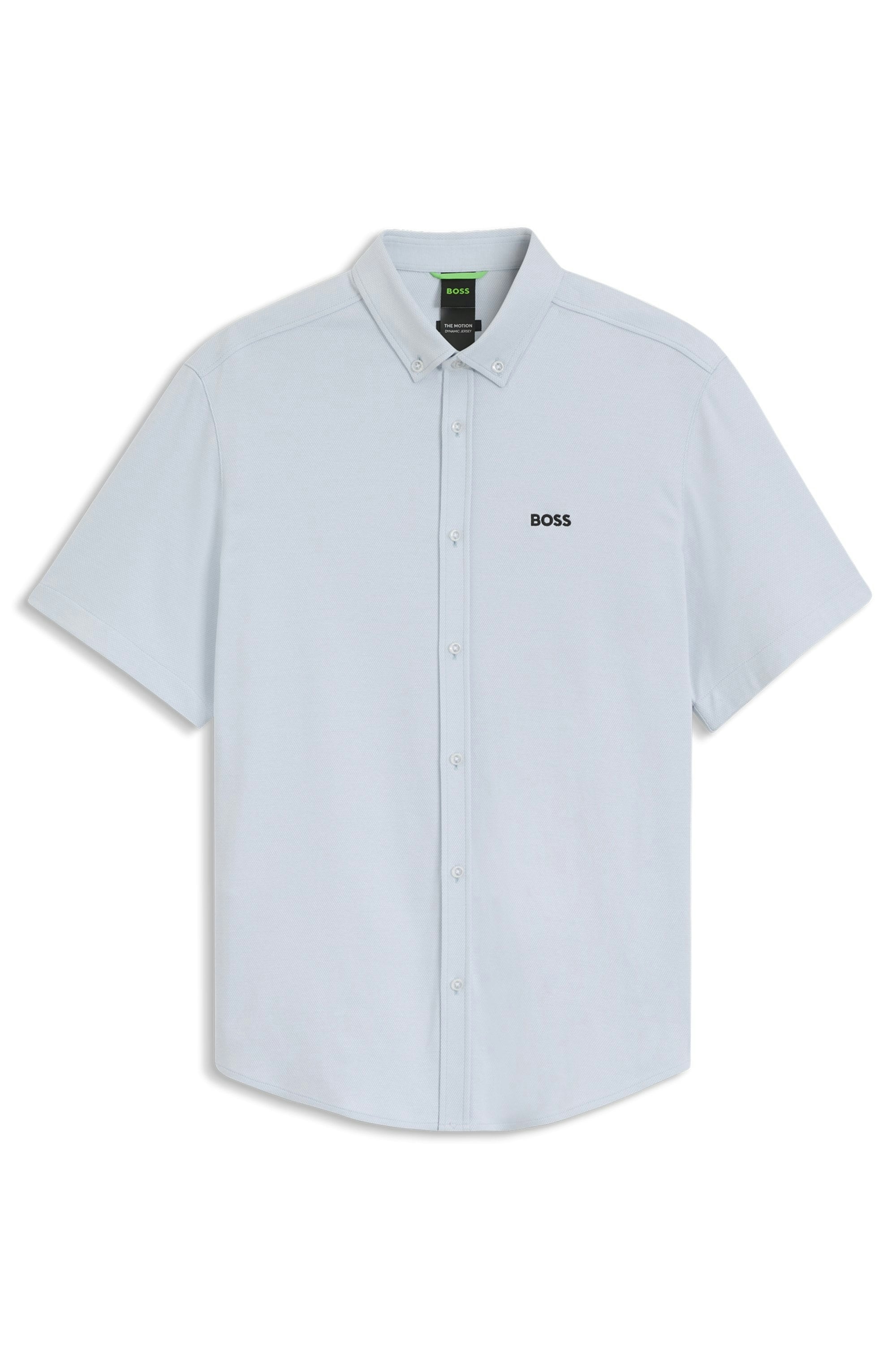 BOSS GREEN Chemise à manches courtes »Motion S« Regular Fit, Button-down-Kragen, Kurzarm, Logo-Stickerei