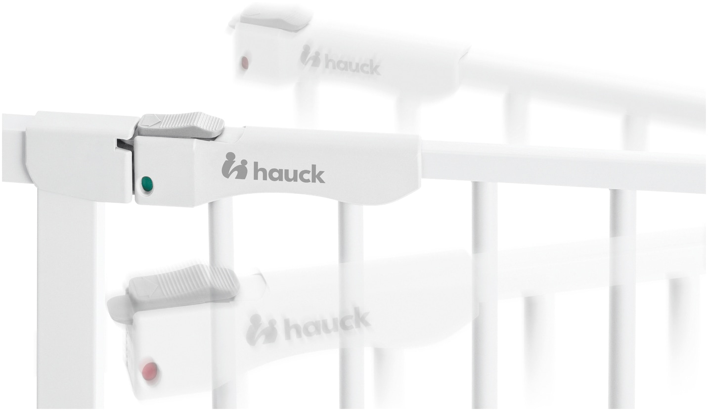 Hauck Türschutzgitter »Clear Step Autoclose 2 Set inklusive Verlängerung 9 cm, White« auch als Treppenschutzgitter verwendbar; 84-89 cm; flacher Durchgang