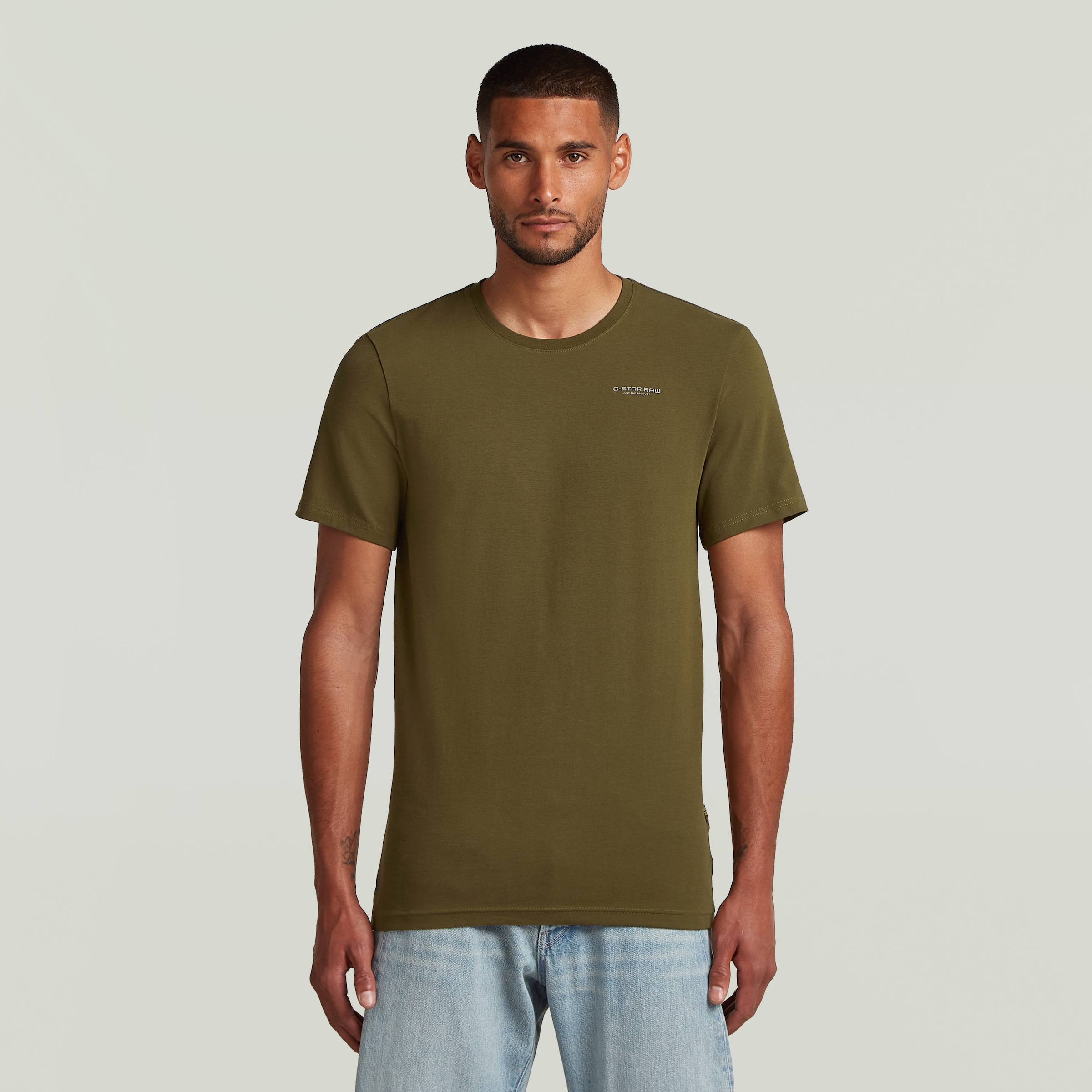 Image of G-STAR T-Shirt "Slim Base" mit Rundhals, Baumwollmix