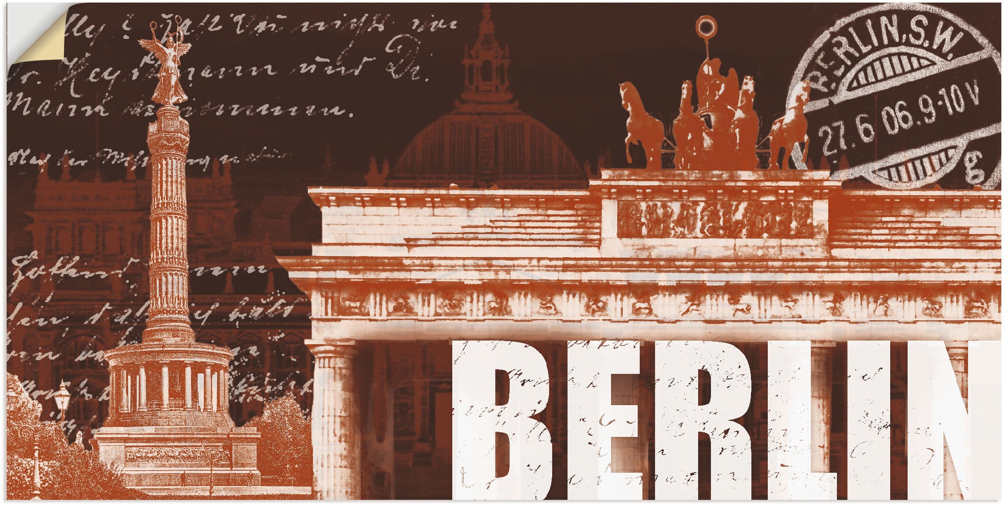 Image of Artland Wandbild »Berlin Collage«, Berlin, (1 St.), in vielen Grössen & Produktarten - Alubild / Outdoorbild für den Aussenbereich, Leinwandbild, Poster, Wandaufkleber / Wandtattoo auch für Badezimmer geeignet bei Ackermann Versand Schweiz