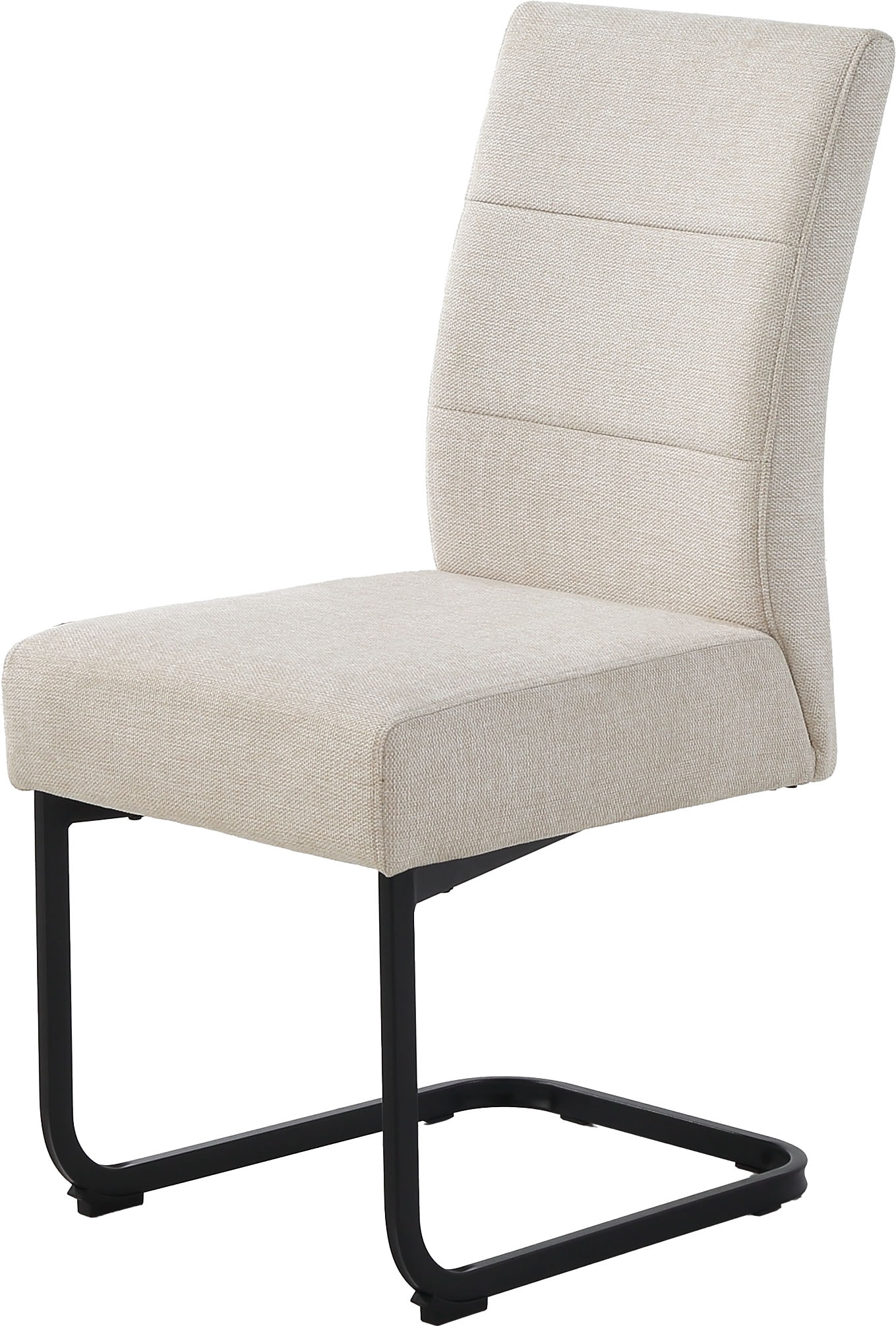 Jockenhöfer Gruppe Ensemble de bancs d'angle »Tisch, Bank und 2 Stühle, Taschenfederkern« Ensemble, 4 tlg. Table (140x90cm) noire, banc et chaises anthracite ou beige