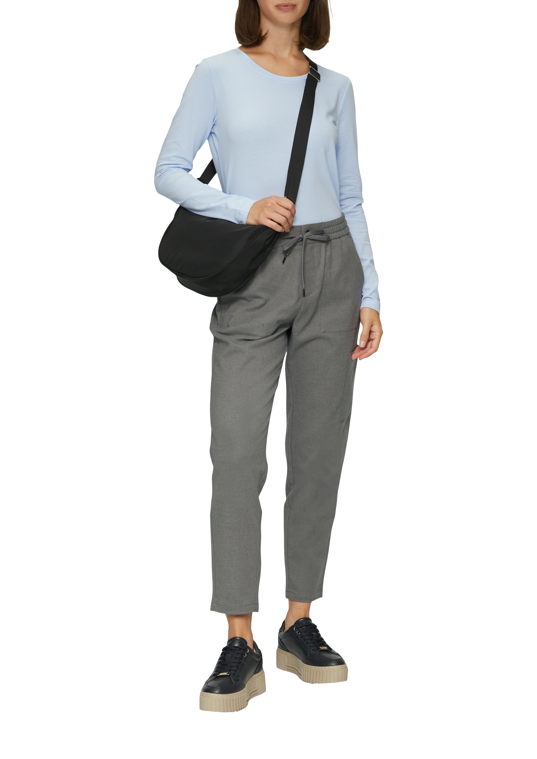 s.Oliver Stoffhose  Sommerhose mit Gummizug und Bindeband