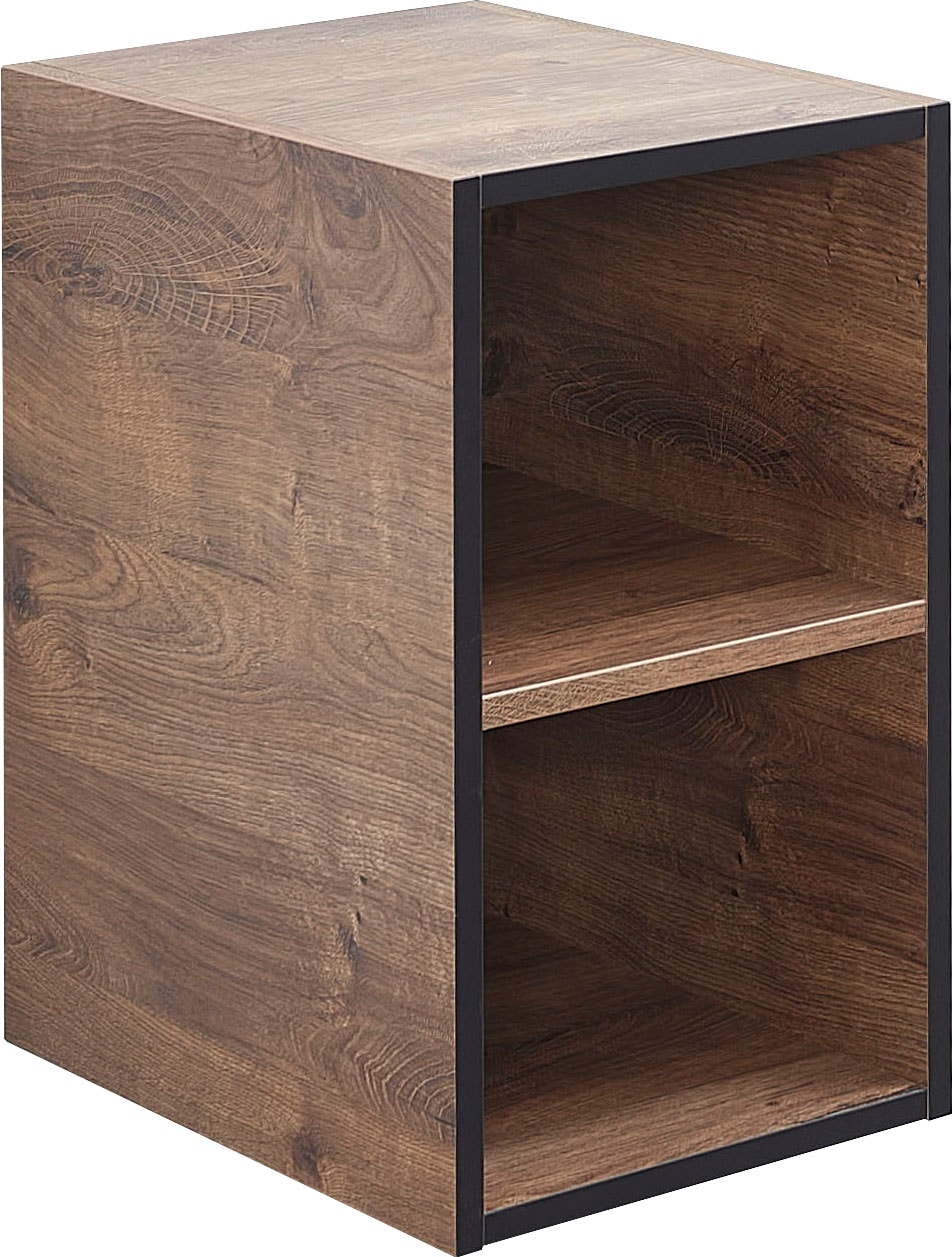 Image of Saphir Unterschrank "Quickset 374 Badschrank mit 2 offenen Fächern, Unterschrankregal" Badezimmer-Regal, Eiche Ribbeck quer Nachbildung, 30 cm breit