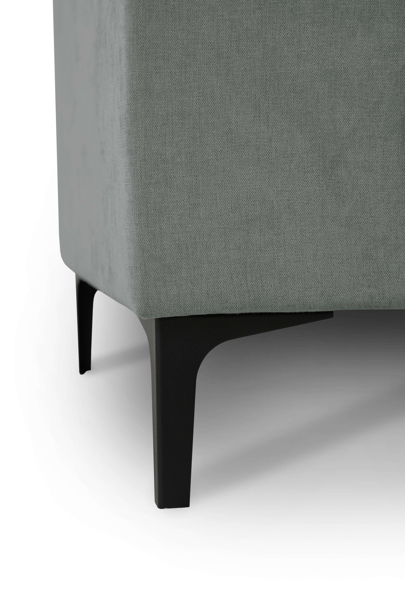 Places of Style Ecksofa »Polsterecke Oland, Struktur, Flachgewebe, Luxus-Microfaser, Boucle«, L-Form, 280 cm, Wellenunterfederung, Skandi-Design, Metallfüsse