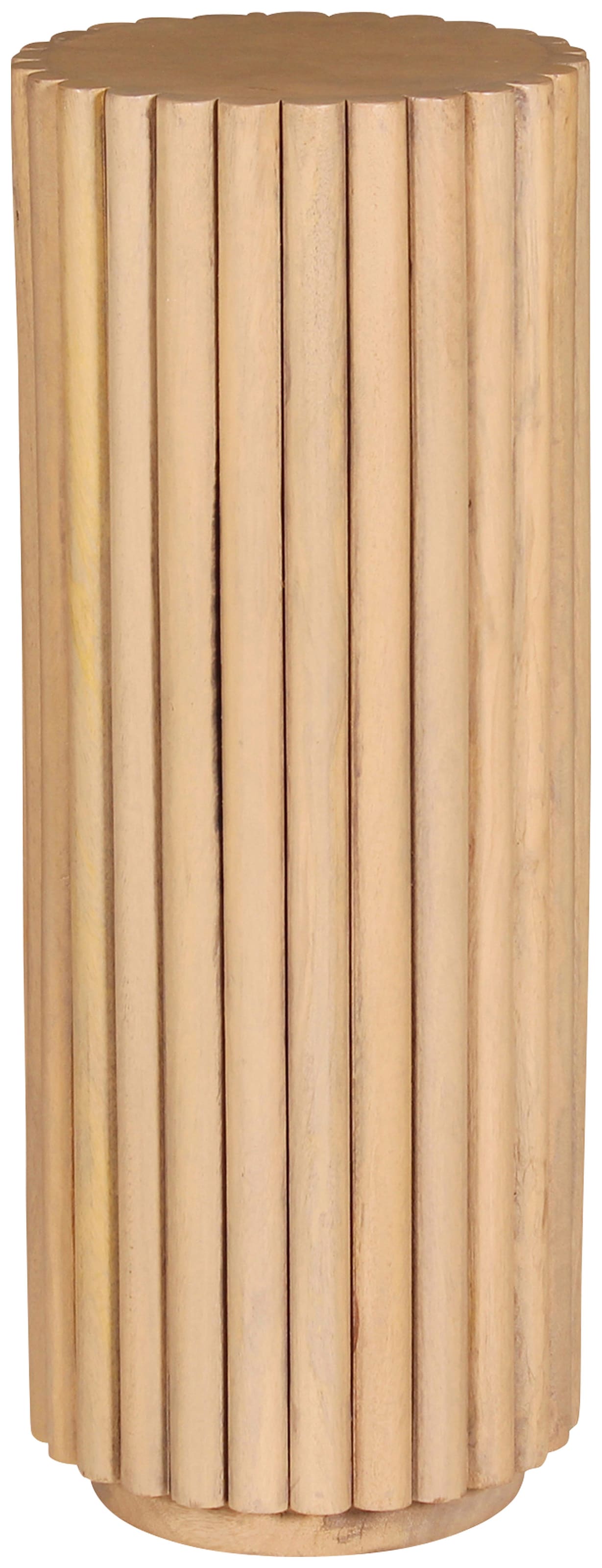Image of SIT Blumenhocker "Fargo aus Mangoholz mit Lamellendesign im Ribbed-Look" Extravagantes Lamellendesign im hochwertigen Ribbed-Look