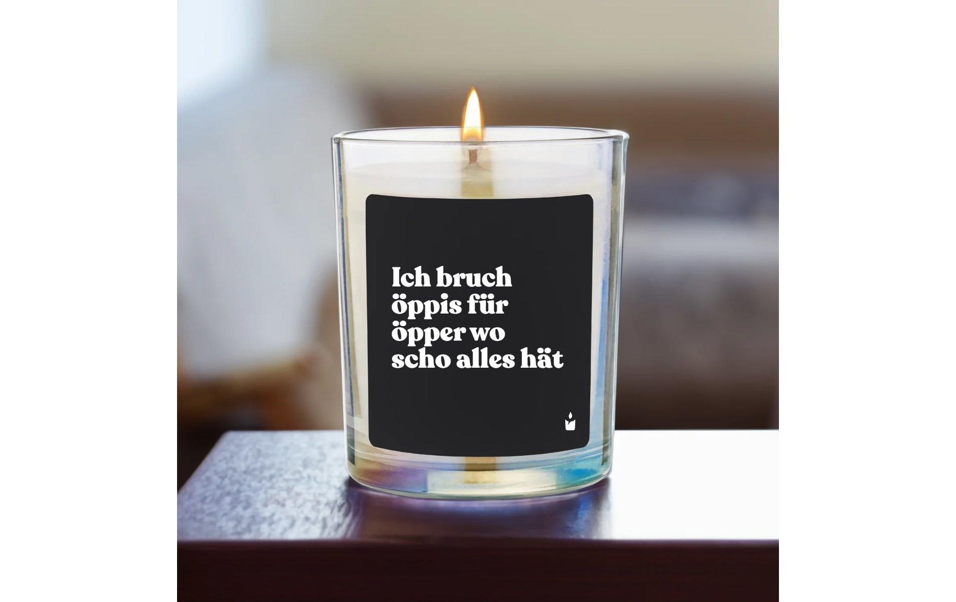   Duftkerze »ChattyCandles Ich bruch öppis 6,7 x 8 cm«