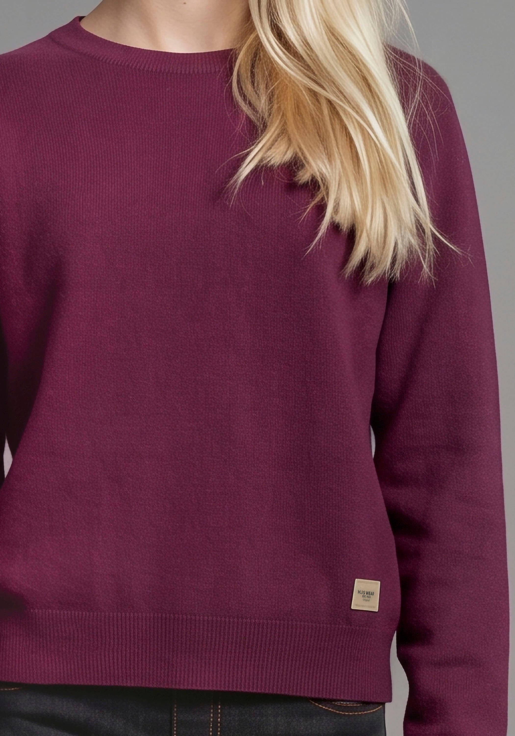 H.I.S Sweat-shirt »2er Pack H.I.S Sweats, Must-Have Basic in kurzer Form«, 2er Paquet, 2 sweatshirts en pack, basiques dans des couleurs tendance, manches longues

