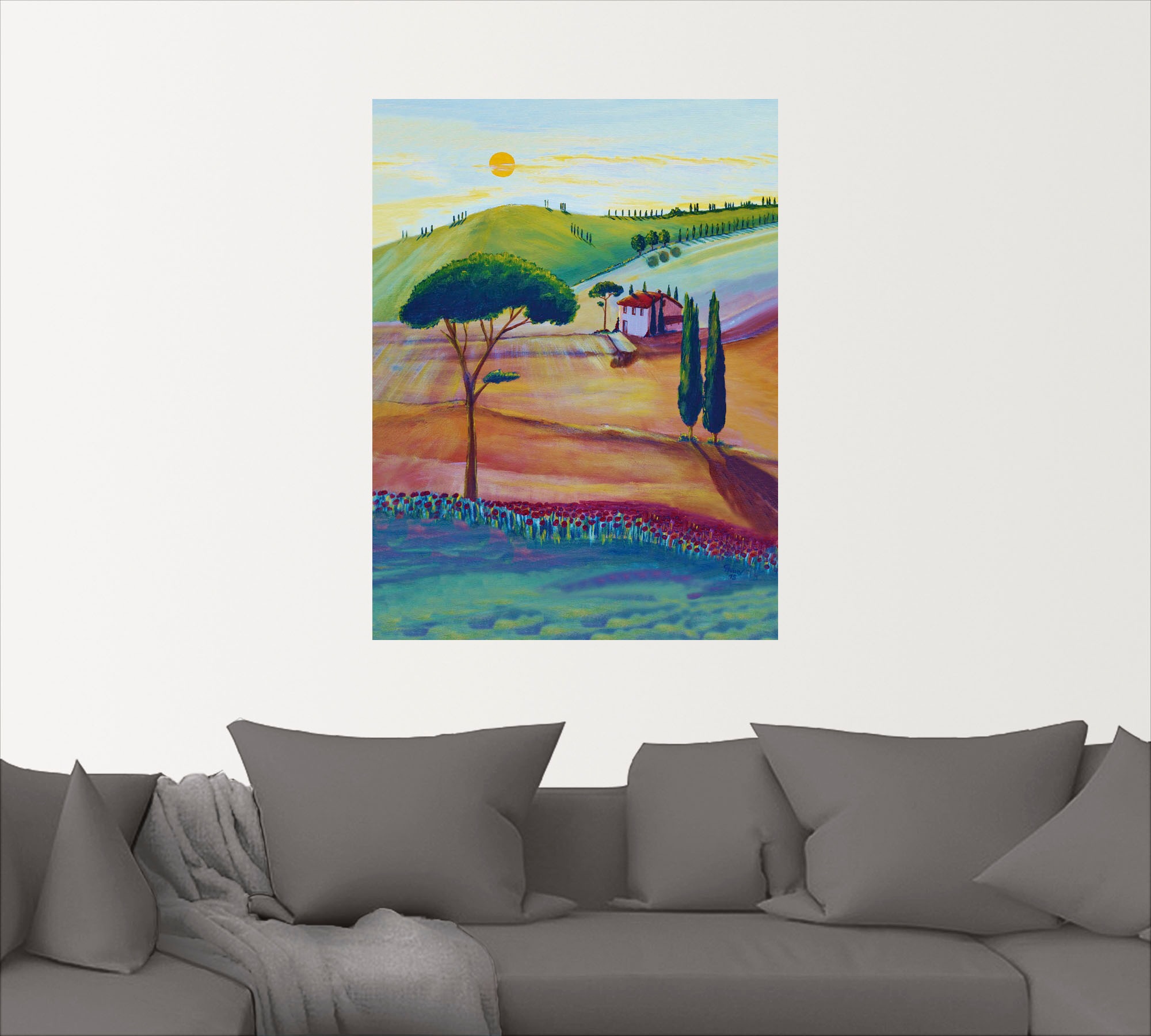 Artland Wandbild »Die Toskana ist schön«, Europa, (1 St.), als Leinwandbild, Wandaufkleber oder Poster in versch. Grössen