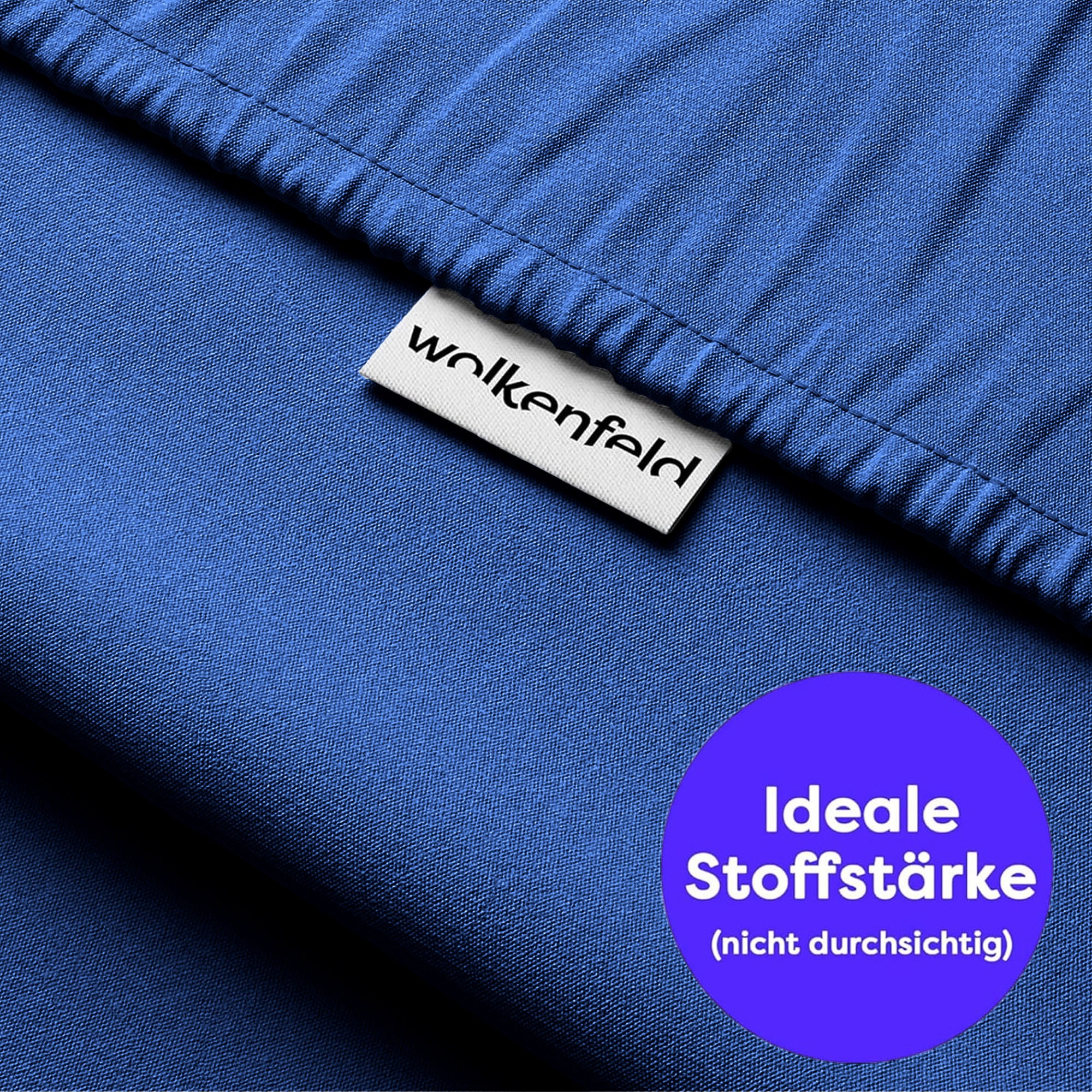 Wolkenfeld Bettwäsche »Renforcé Bettwäsche Baumwolle - Natürlich weiches Schlafgefühl« 2 tlg. 135x200 cm, 155x220 & Übergrössen I inkl. Kissenbezüge 80x80 I uni