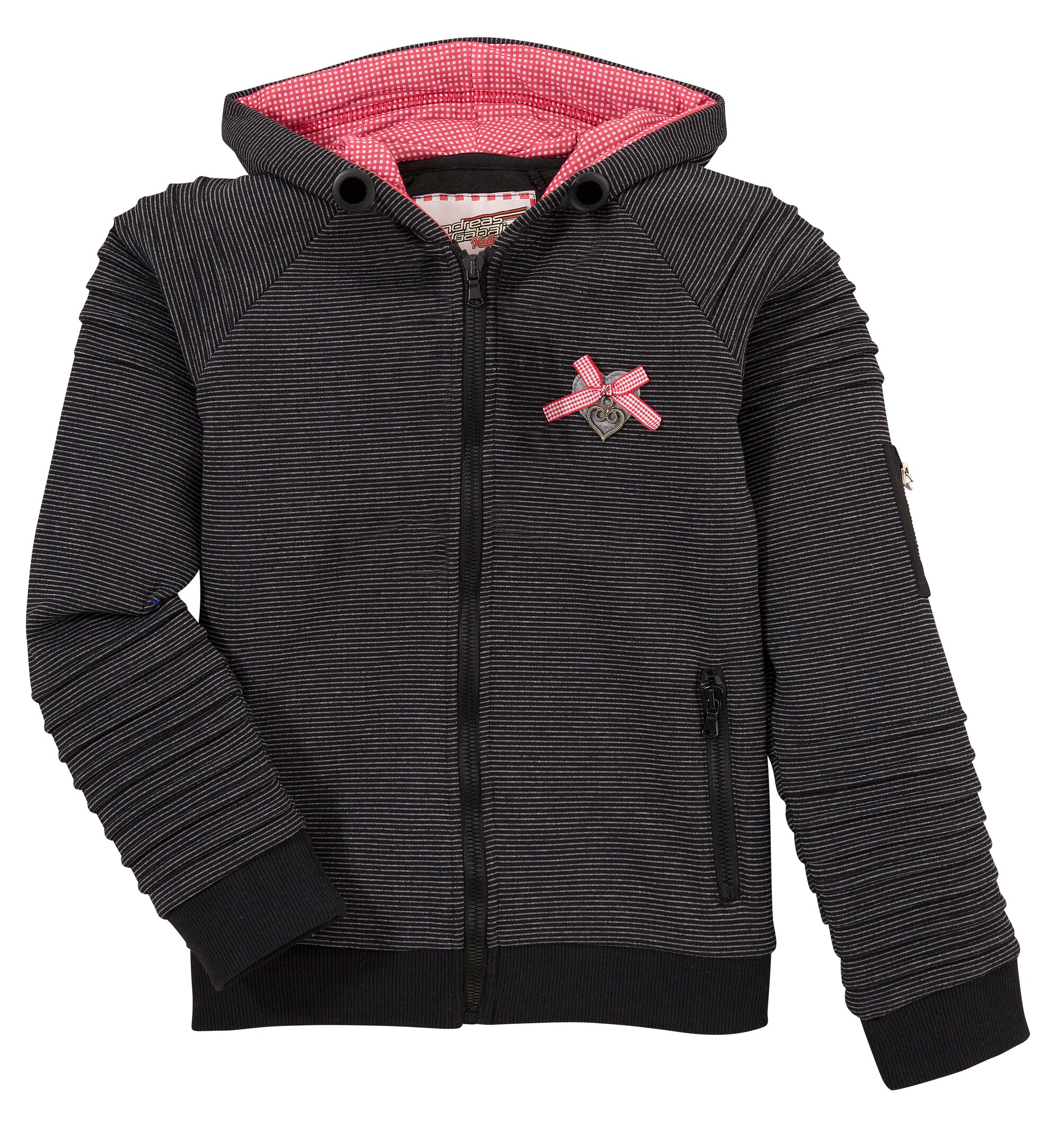 Image of Andreas Gabalier Kollektion Kapuzensweatjacke, Kinder mit Absteppungen und Schriftzug bei Ackermann Versand Schweiz