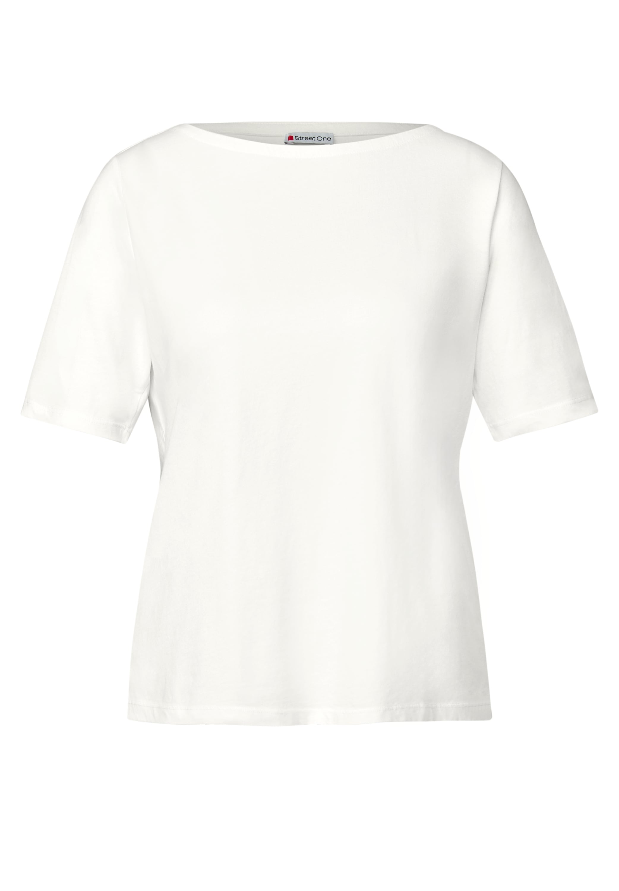STREET ONE T-Shirt, U-Boot Ausschnitt, Basic