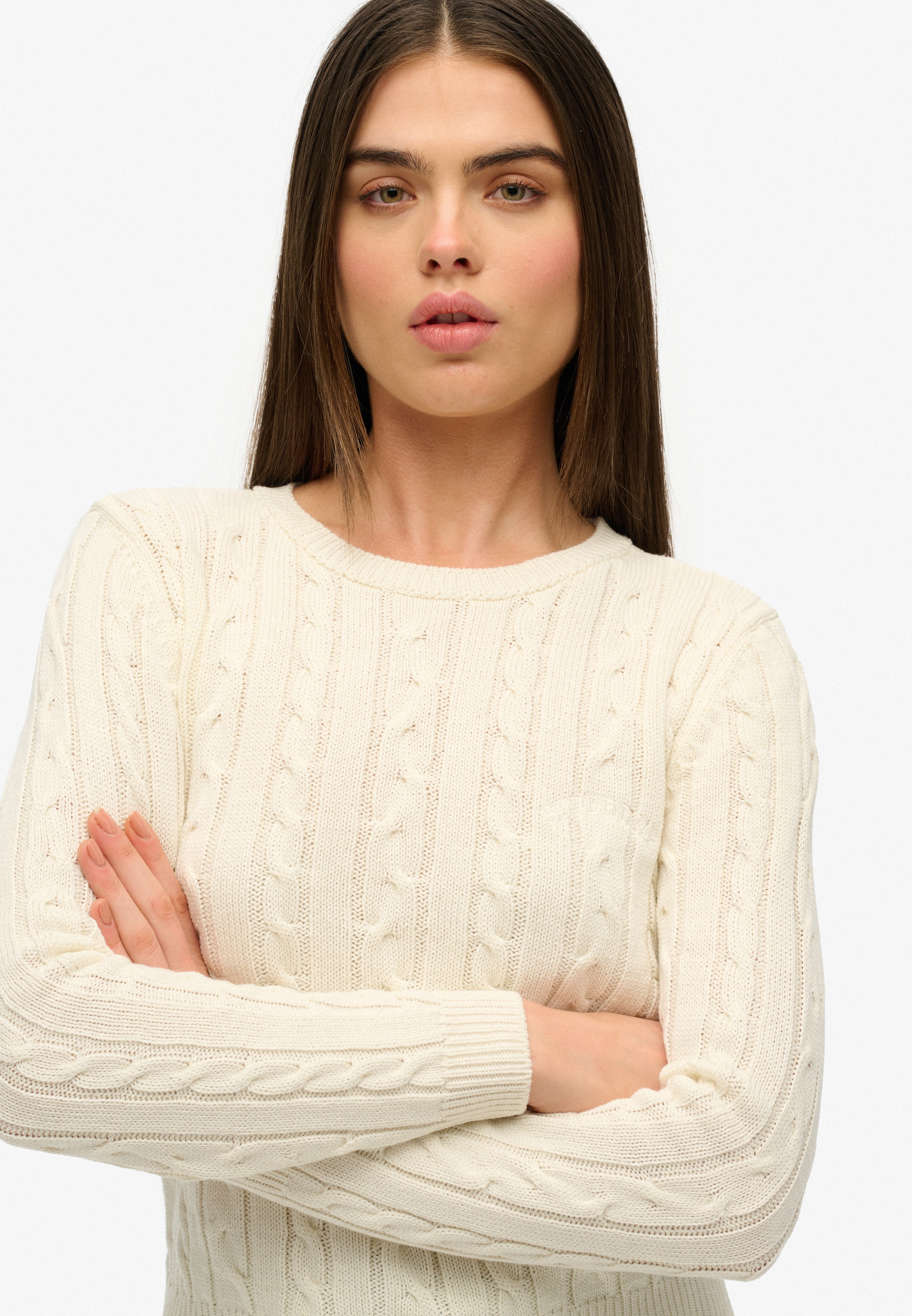 Superdry Pull en tricot »ESSENTIALS SLIM CABLE JUMPER«