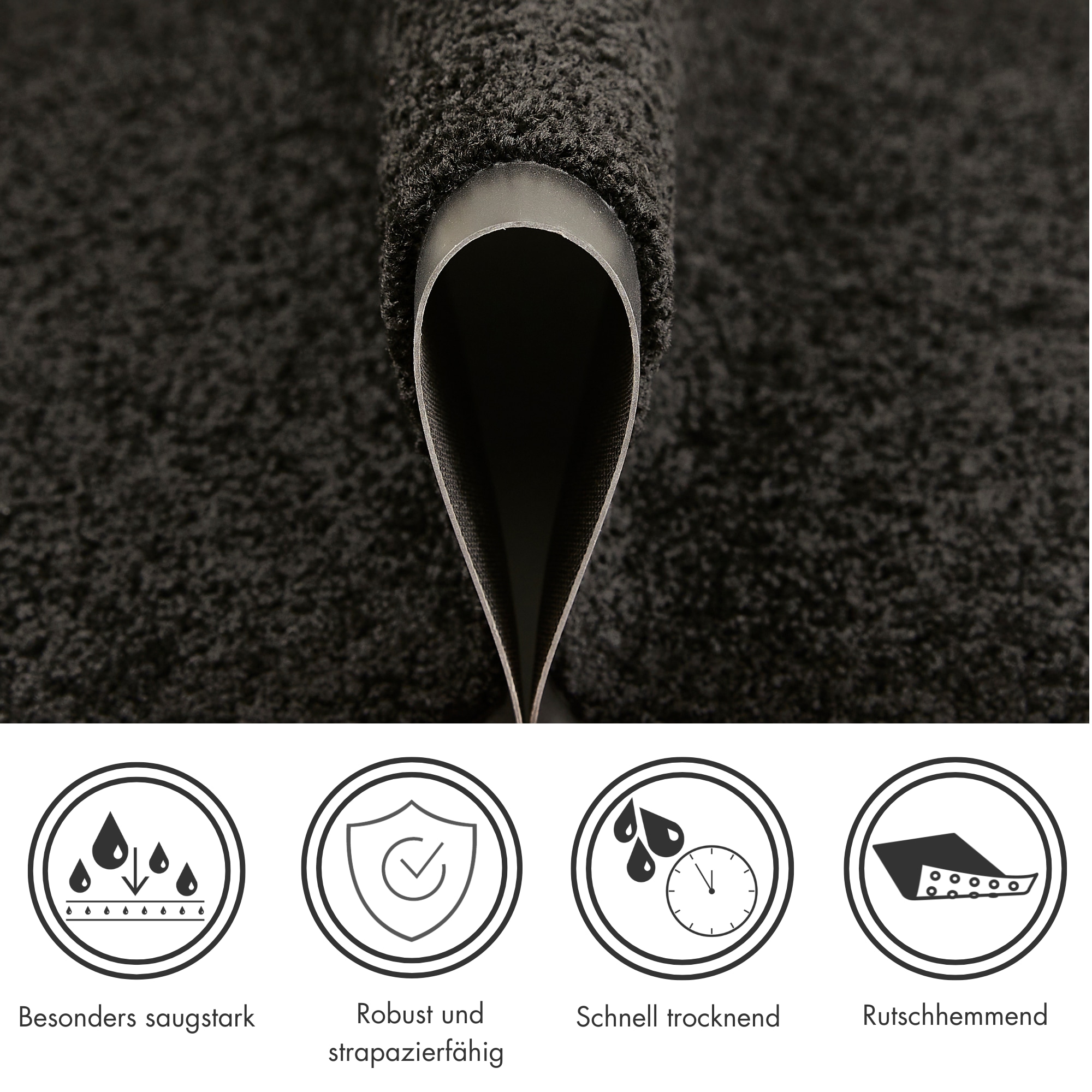 Andiamo Fussmatte »Verdi, Made in Netherlands« rechteckig 6 mm Höhe Schmutzfangmatte, Eingangsmatte, rutschfest, strapazierfähig