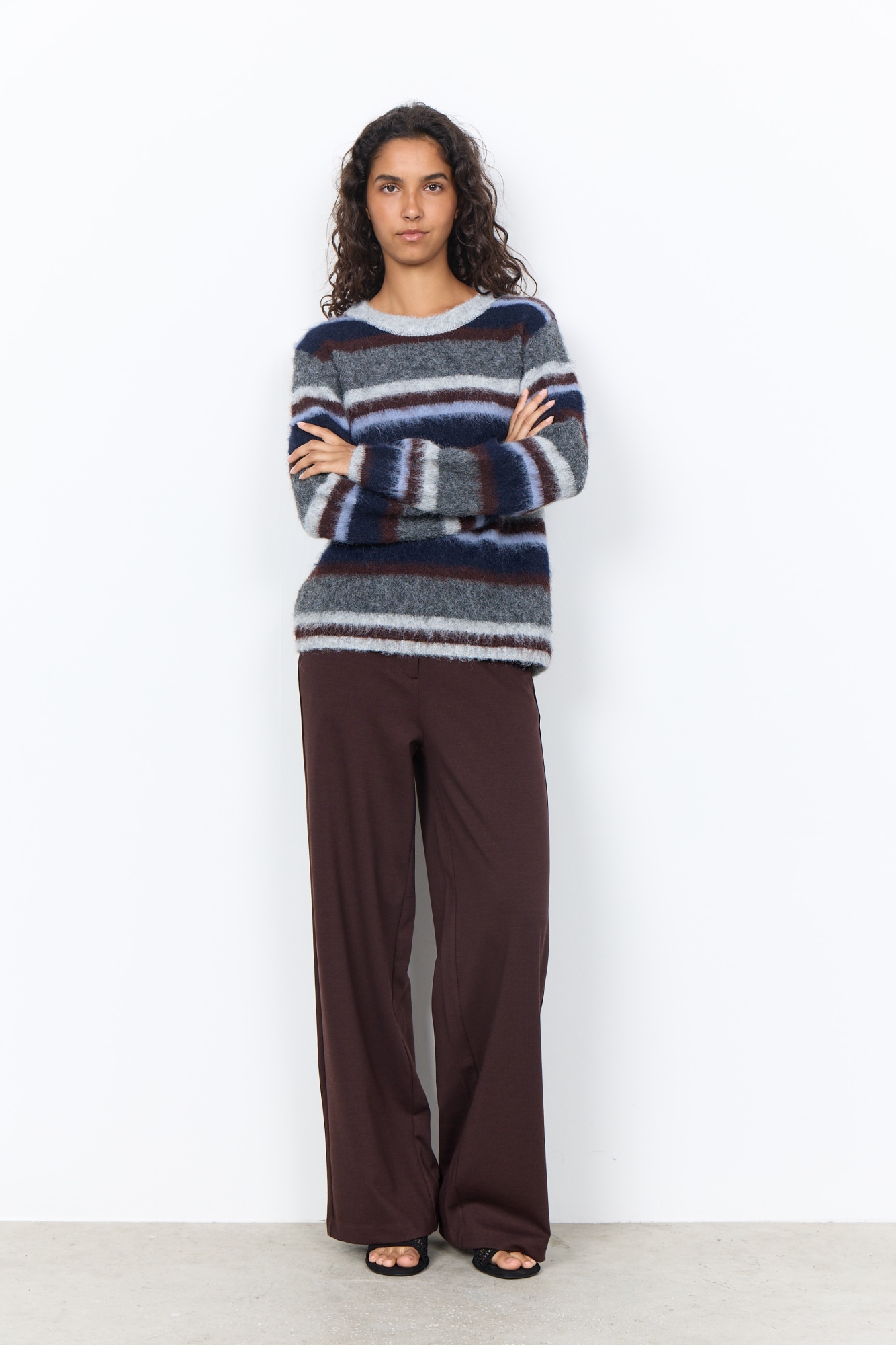 soyaconcept Pull en tricot »SC-HADIL YD 2« Materialmix mit Wolle