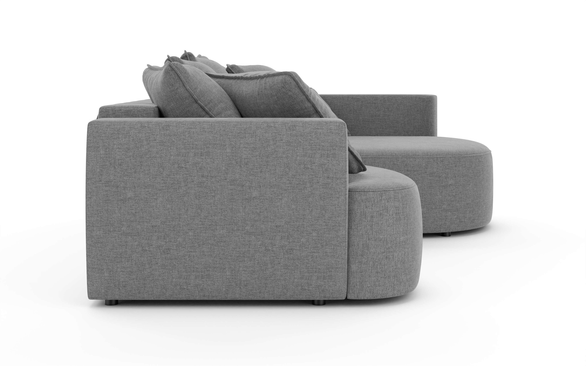 INOSIGN Ecksofa »Kahekili, Schlafsofa mit Bettkasten, Masse B/T/H: 255/181/90/ cm«, L-Form mit Wellenunterfederung, 7 Rückenkissen und 2 Zierkissen