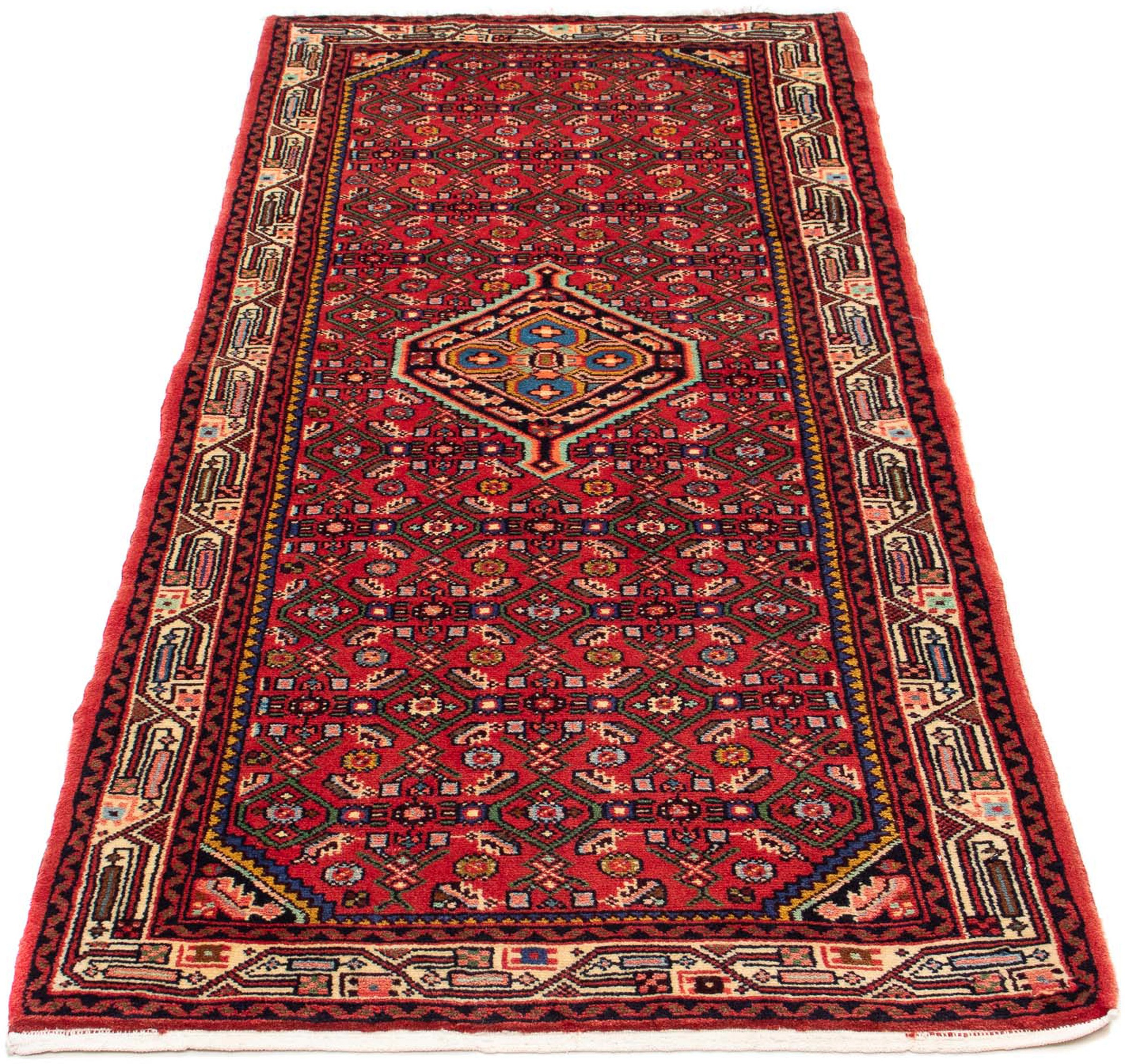 Image of morgenland Orientteppich »Perser - Nomadic - 190 x 82 cm - rot«, rechteckig, 10 mm Höhe, Wohnzimmer, Handgeknüpft, Einzelstück mit Zertifikat bei Ackermann Versand Schweiz