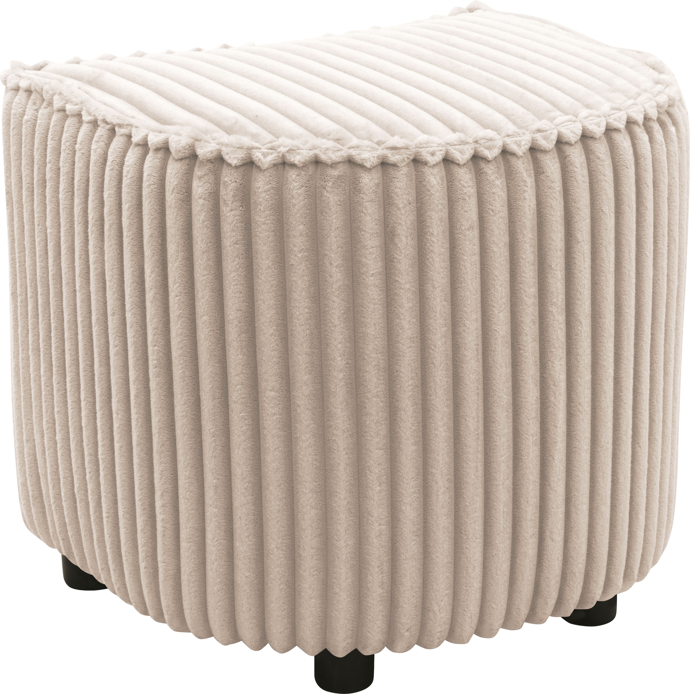INOSIGN Polsterhocker »AMECA, Hocker, Fusshocker 52 x 47 x 46 cm (BxTxH)«, (1 St.), mit Mega-Cordstoff, sichelförmig