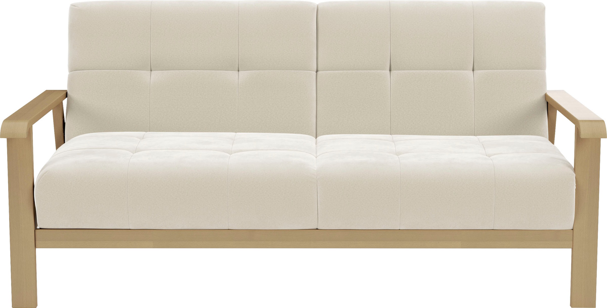 sit&more 2,5-Sitzer »Billund« Armlehnen aus Buchenholz in natur, verschiedene Bezüge und Farben