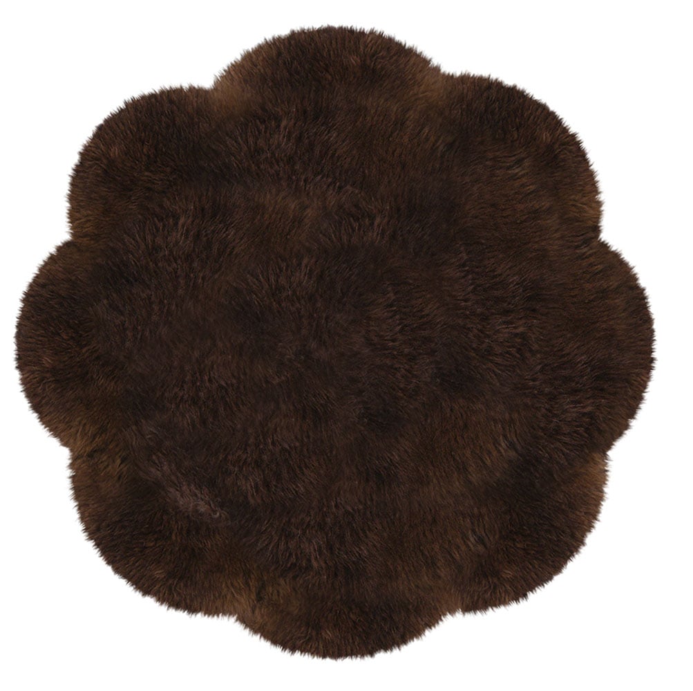 Image of Heitmann Felle Fellteppich "Blüte - Lammfell farbig, Premium Qualität" blumenförmig 60 mm Höhe echtes Austral. Lammfell, Ø 140 cm, besonders dicht & weich