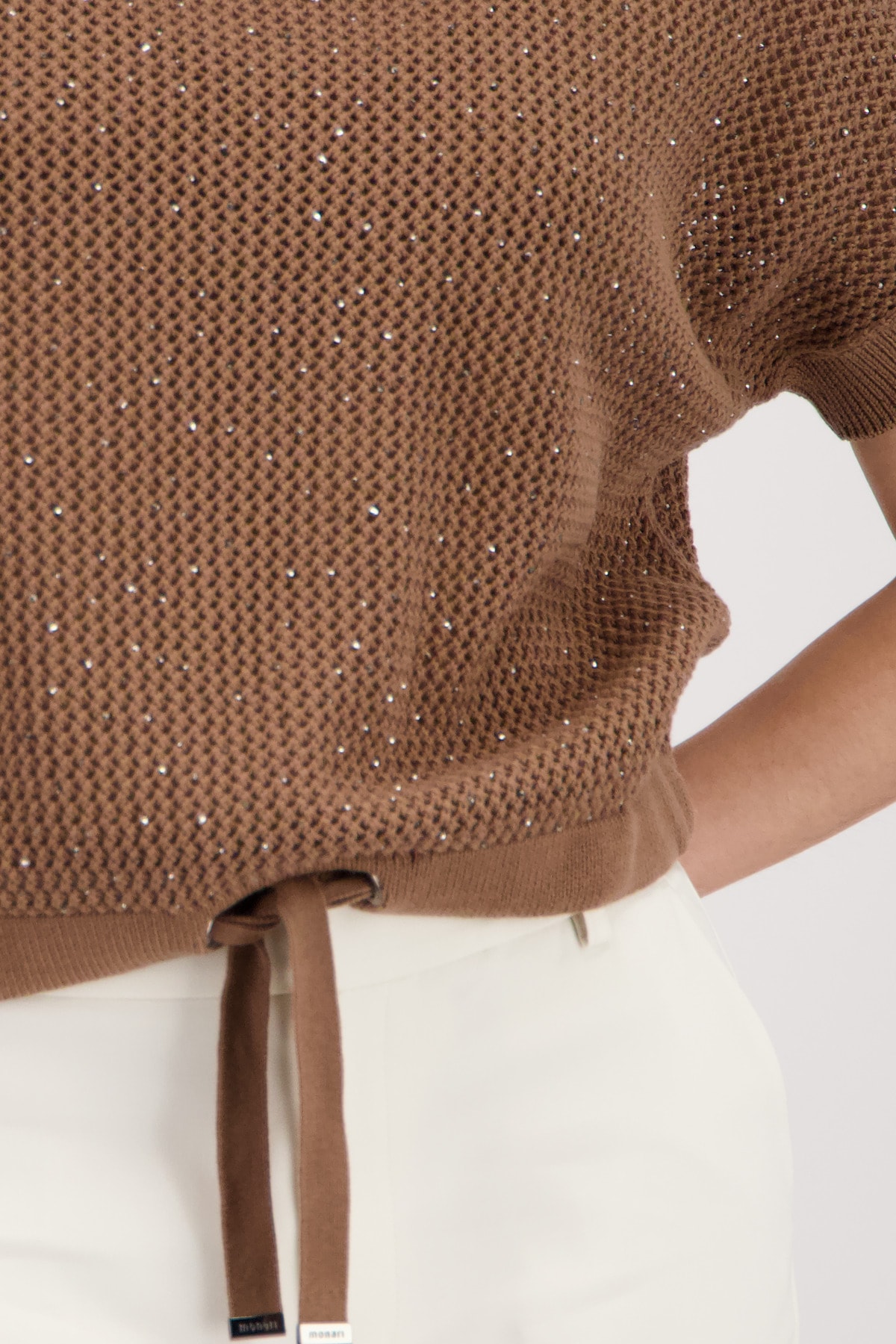 Monari Pull ajouré »Pullover Basic Schmuck« Regular fit mit Strasssteinen