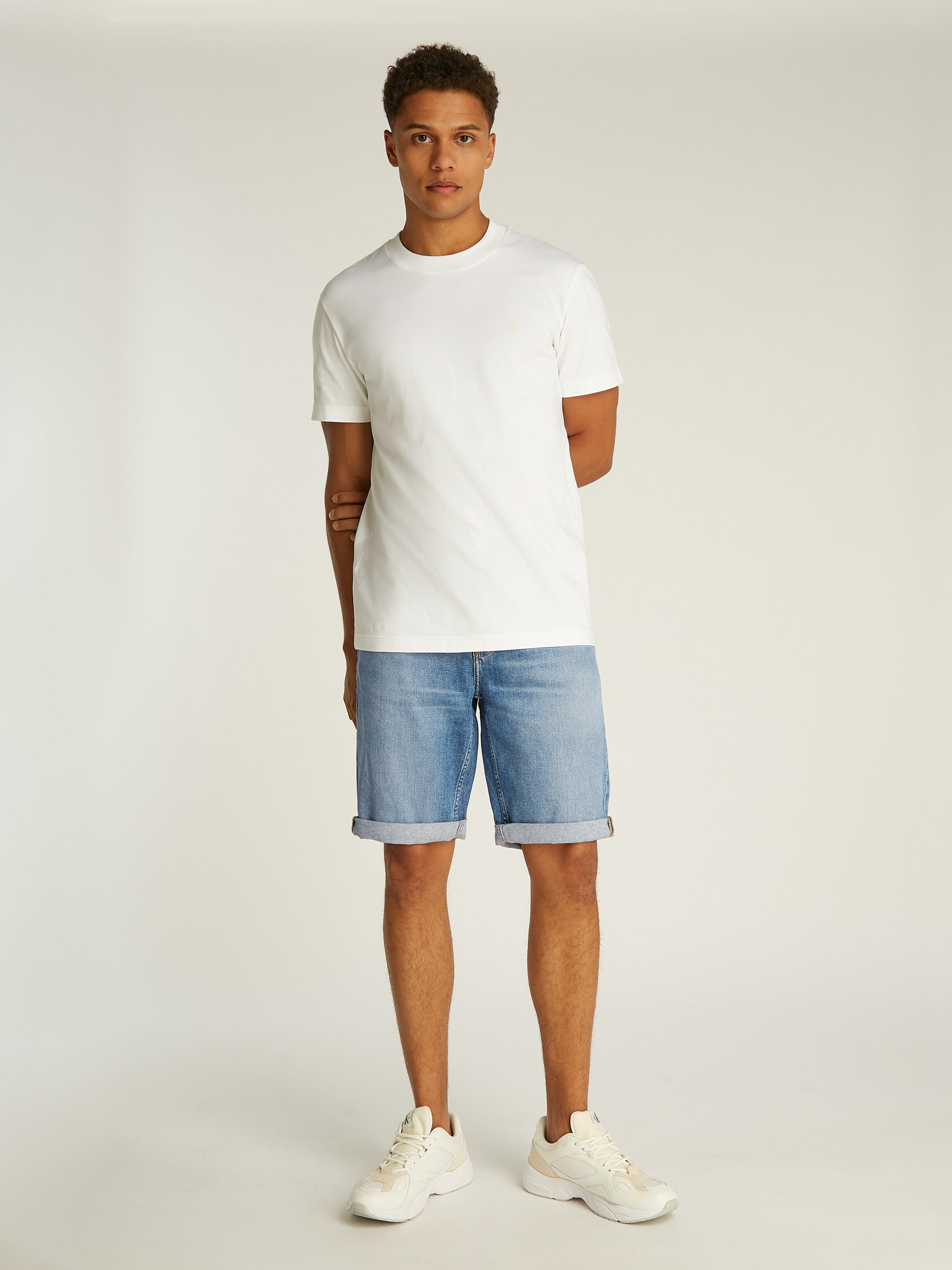 Calvin Klein Jeans Shorts »SLIM SHORT«, mit Umschlagsaum