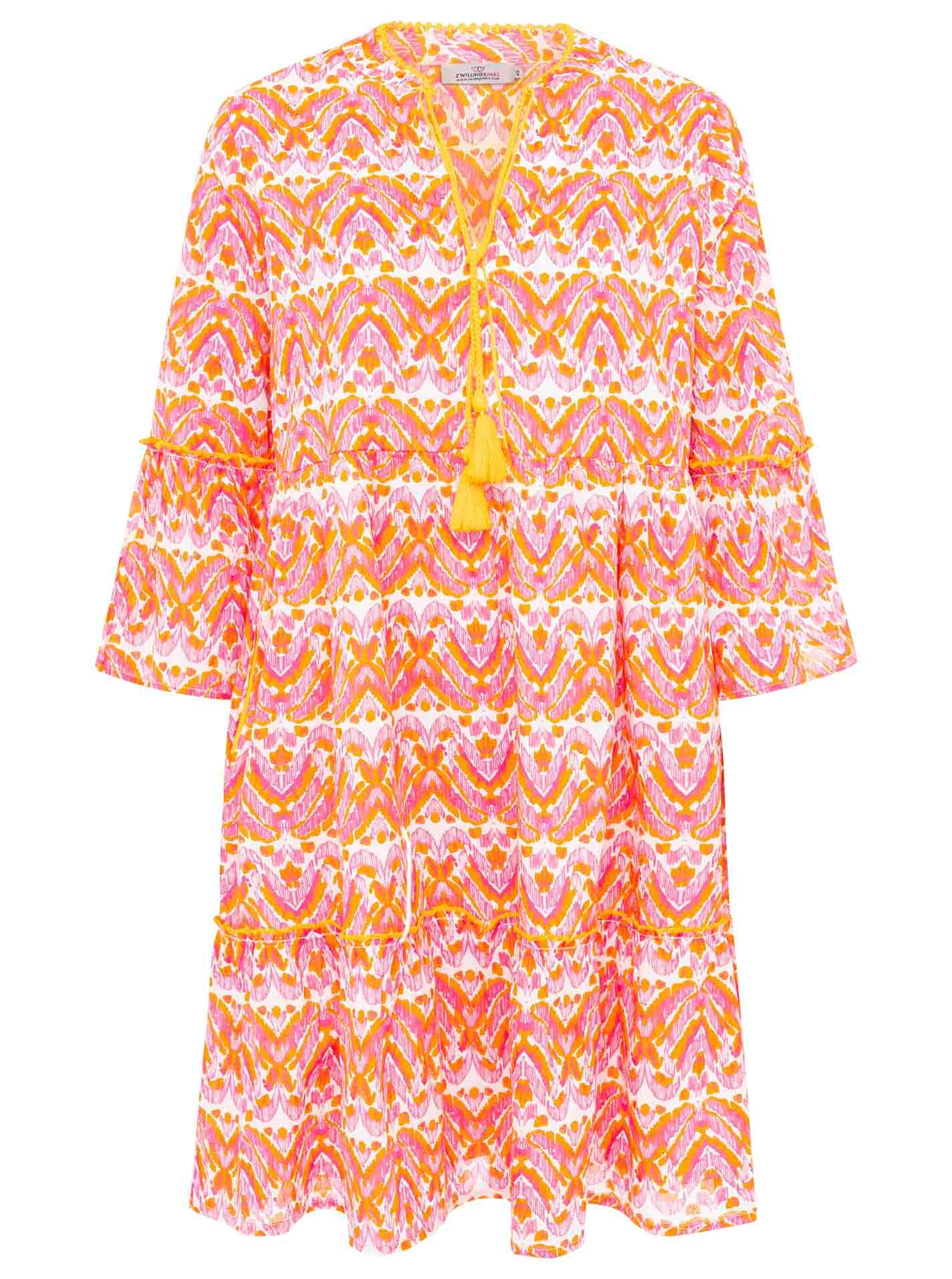 Zwillingsherz Sommerkleid »"Joyful"«, mit Tasseln, Trompeten Ärmeln und Eingriffstaschen