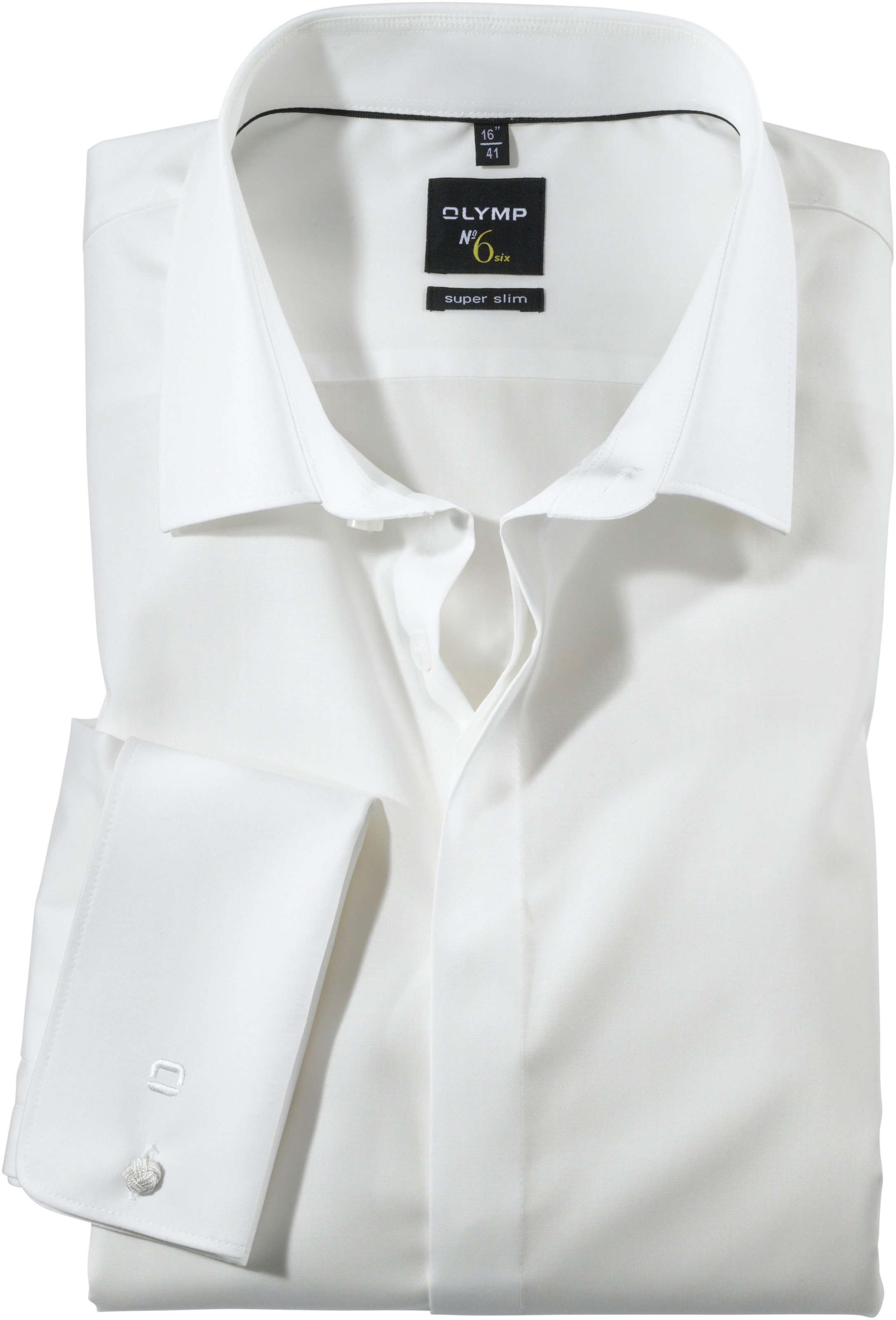 OLYMP Smokinghemd »No. Six super slim« Umschlagmanschetten, verdeckte Knopfleiste