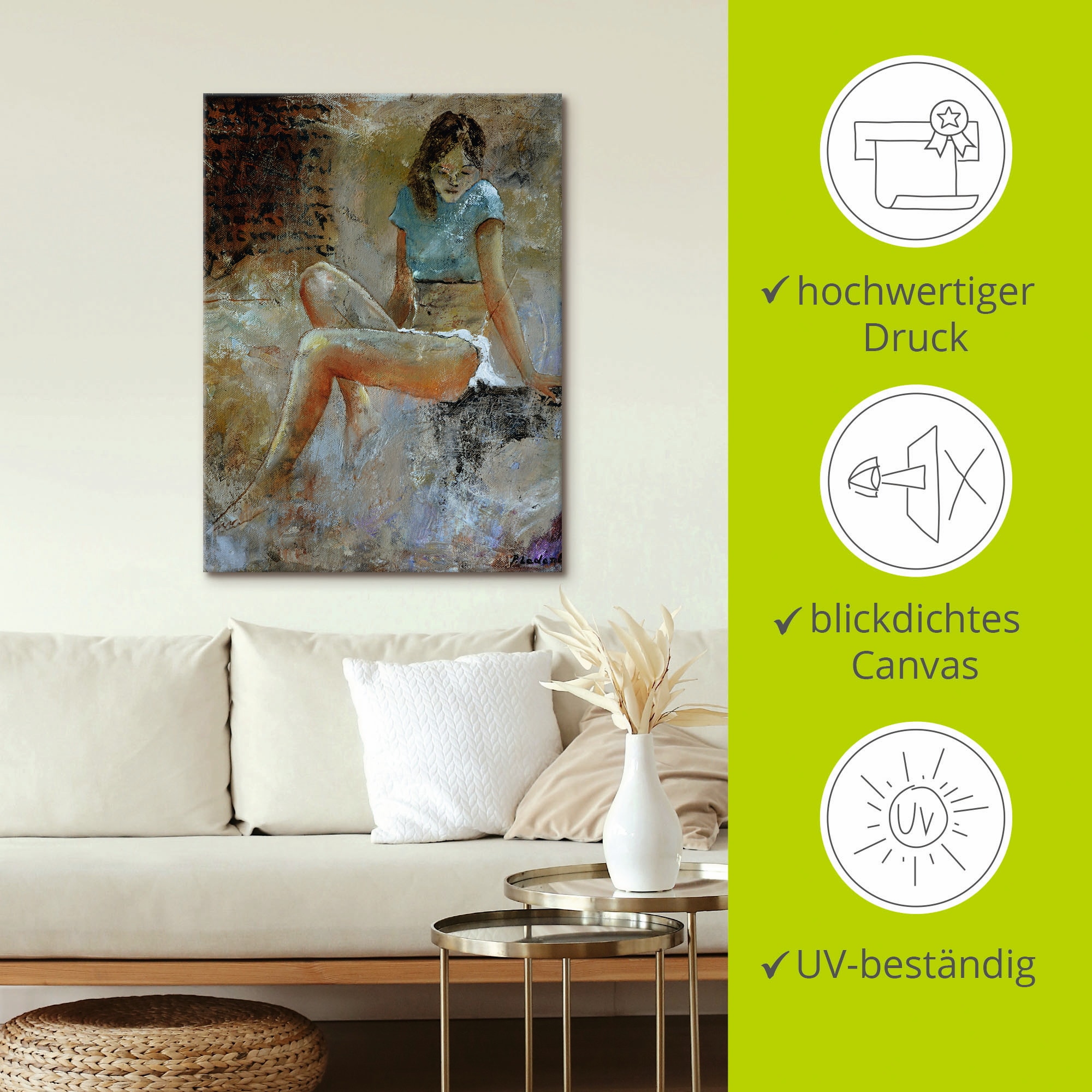 Artland Tableau sur toile »Junges Mädchen« 1 cuis tlg. auf Holzrahmen gespannt