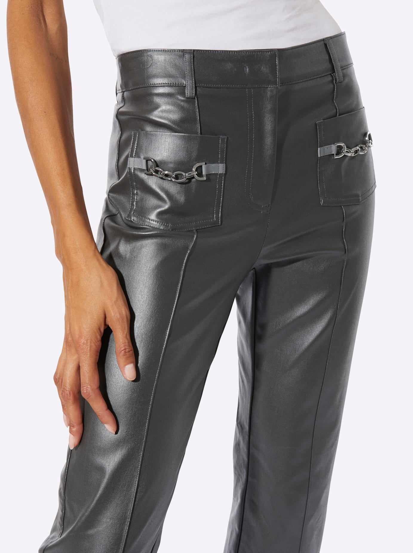 creation L Pantalon imitation cuir