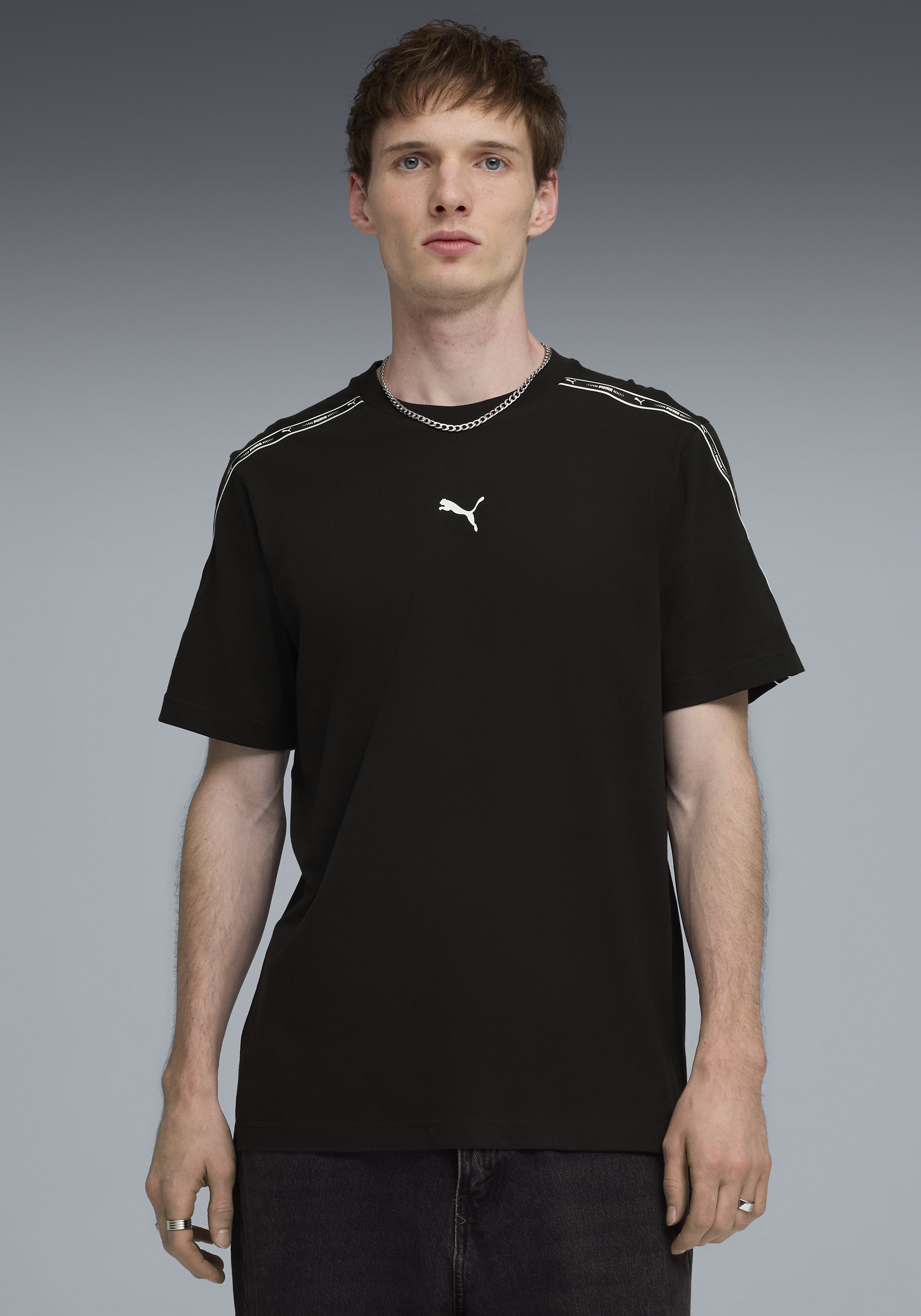 Image of PUMA T-Shirt "ESS TAPE TEE" Regular Fit, Kurzarm, für sportlichen Look, aus Baumwolle