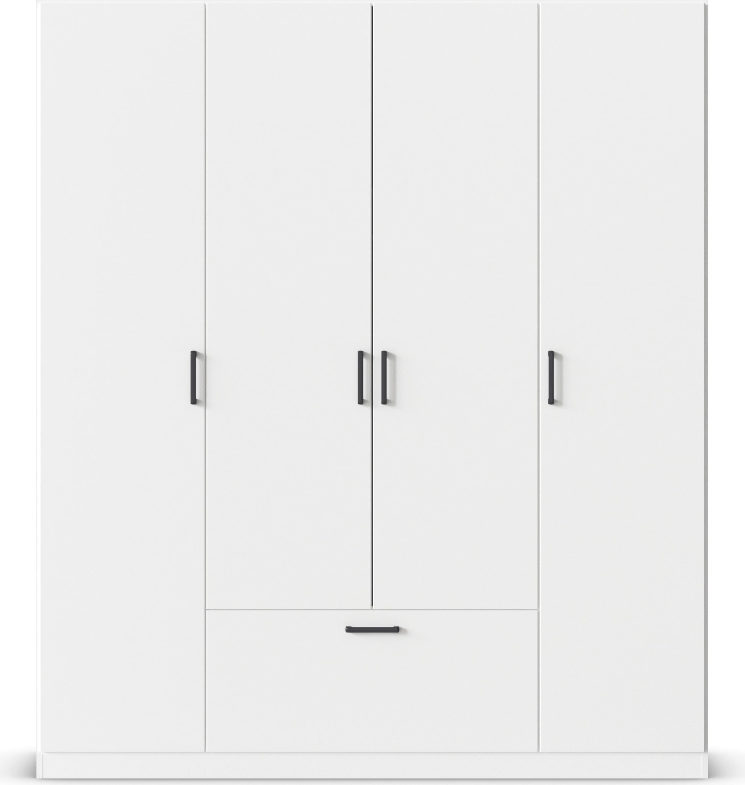 rauch Kleiderschrank »Schrank Garderobe Mehrzweckschrank Schlafzimmer Mietswohnung BARI« mit Schubasten mittig, moderner Griff in Graumetallic MADE IN GERMANY