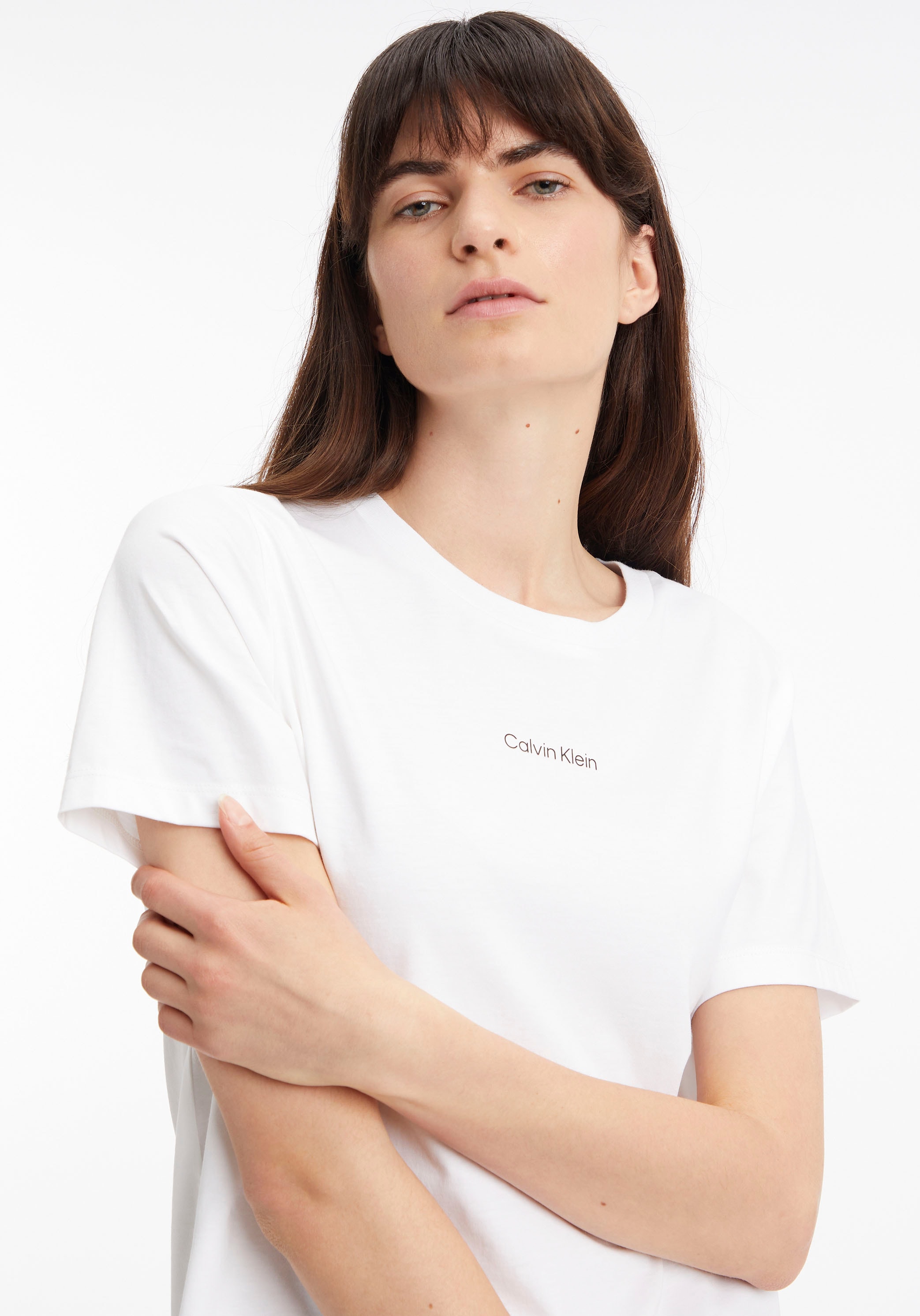 ♕ Calvin Klein »MICRO LOGO aus T-Shirt versandkostenfrei reiner T-SHIRT«, Baumwolle kaufen