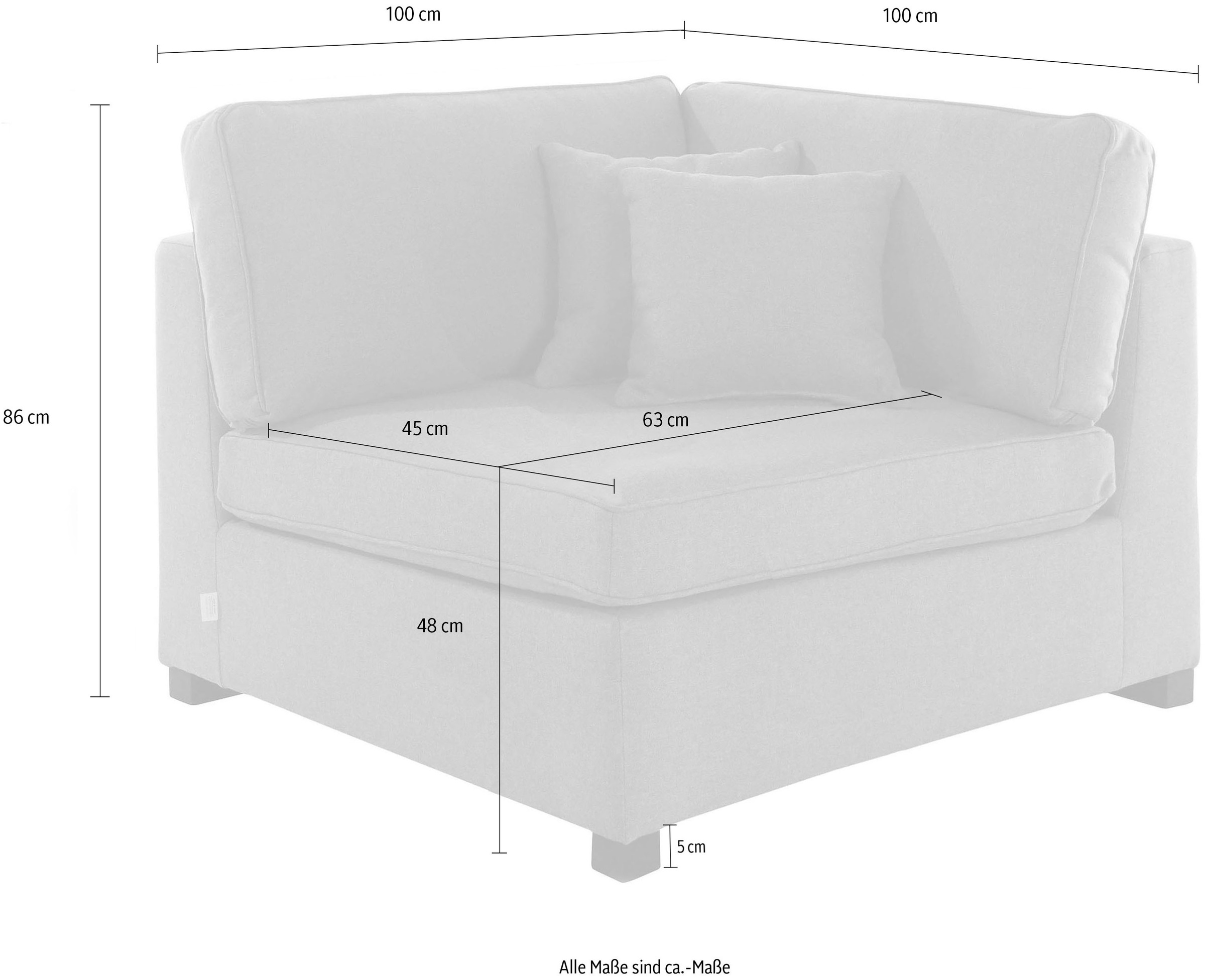 Home affaire Sofaelement »Skara«, Modul zum eigenen Zusammenstellen, in vielen Bezugsqualitäten