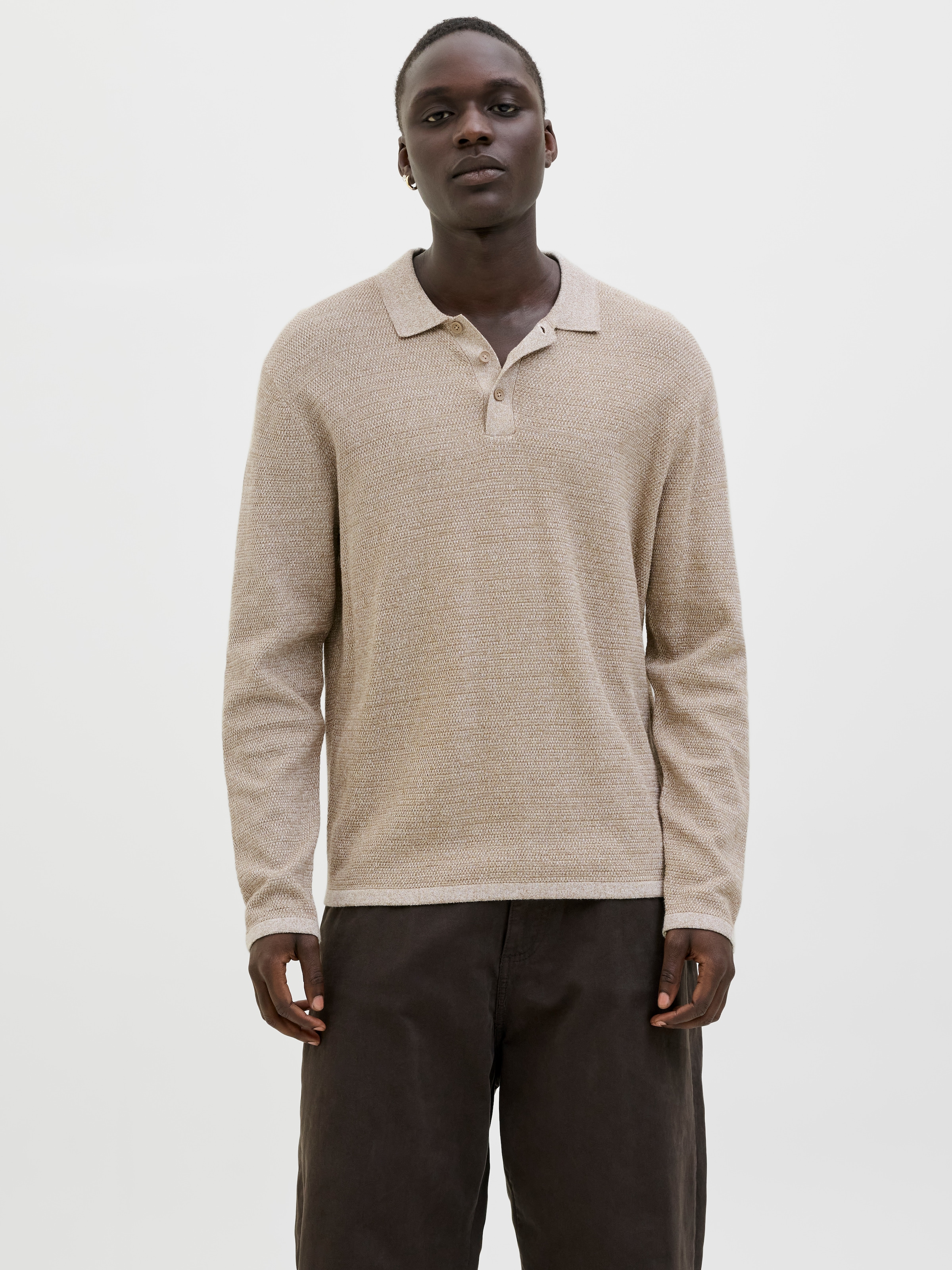 Image of Jack & Jones Strickpullover "JJEGEORGE KNIT POLO LS SN"