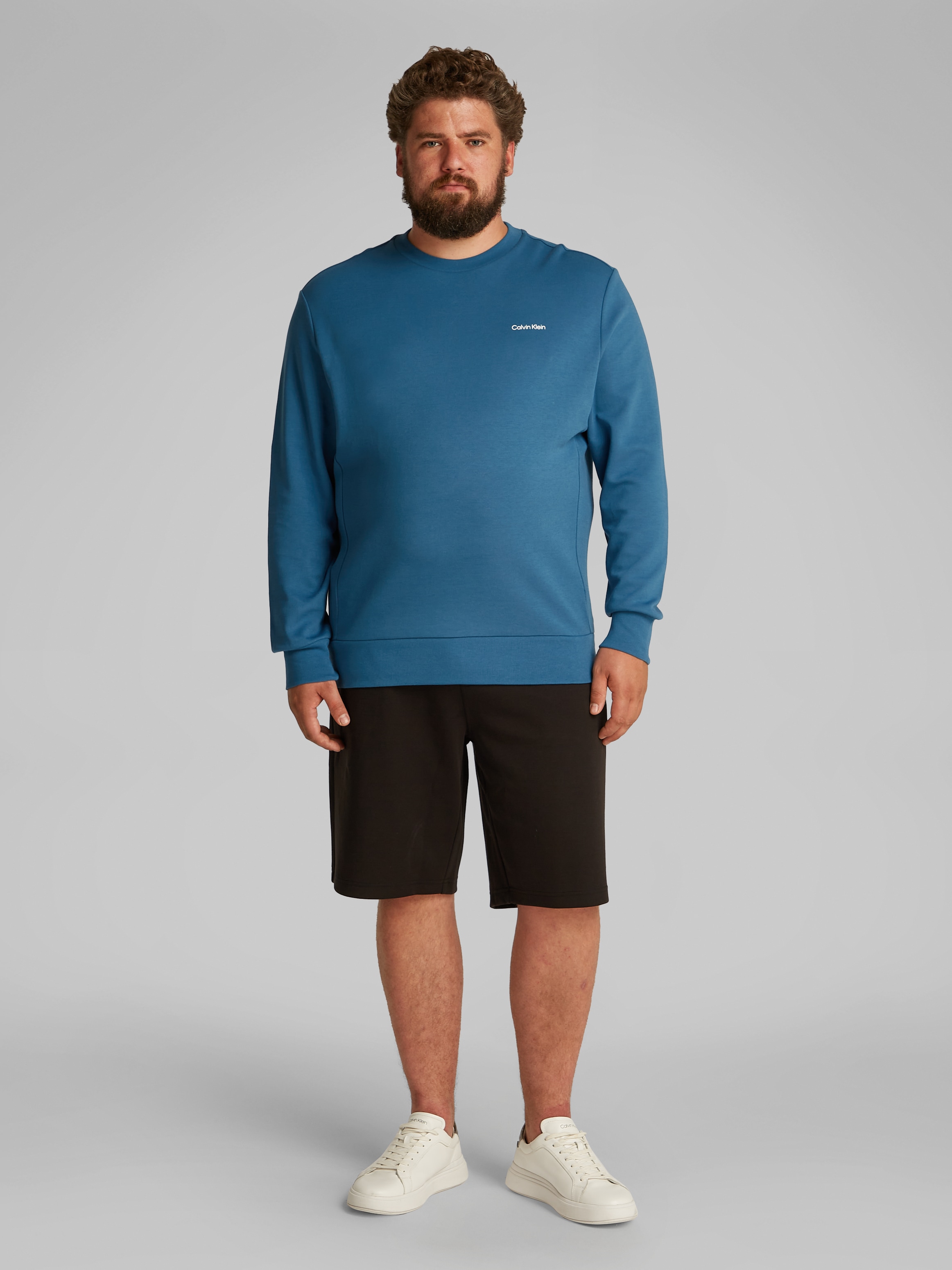 Calvin Klein Big&Tall Sweatshirt »BT_MICRO LOGO REPREVE SWEATSHIRT«, in Grossen Grössen, mit Logoschriftzug