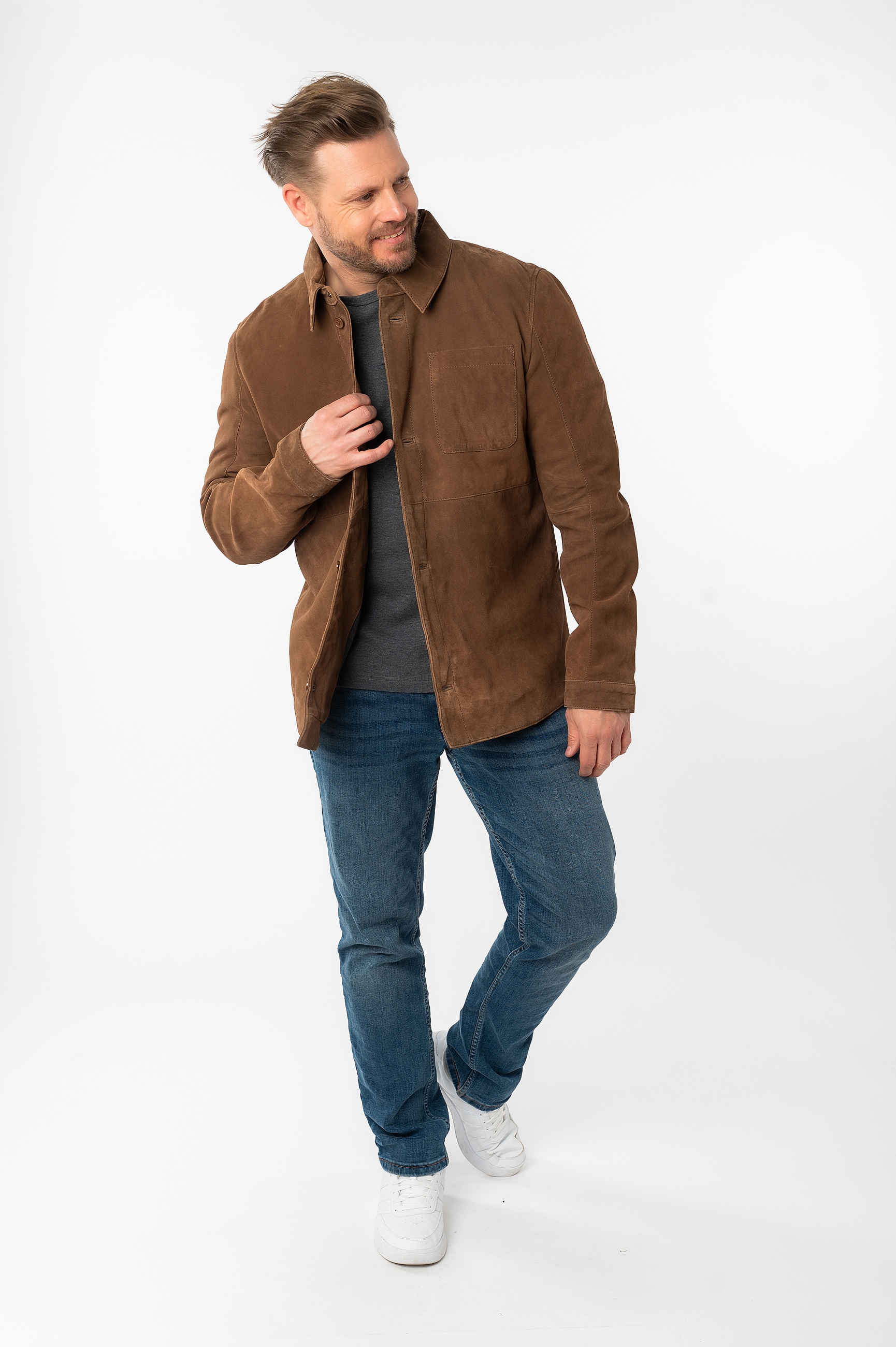 Mauritius Langarmhemd »MMJarom« aus Leder