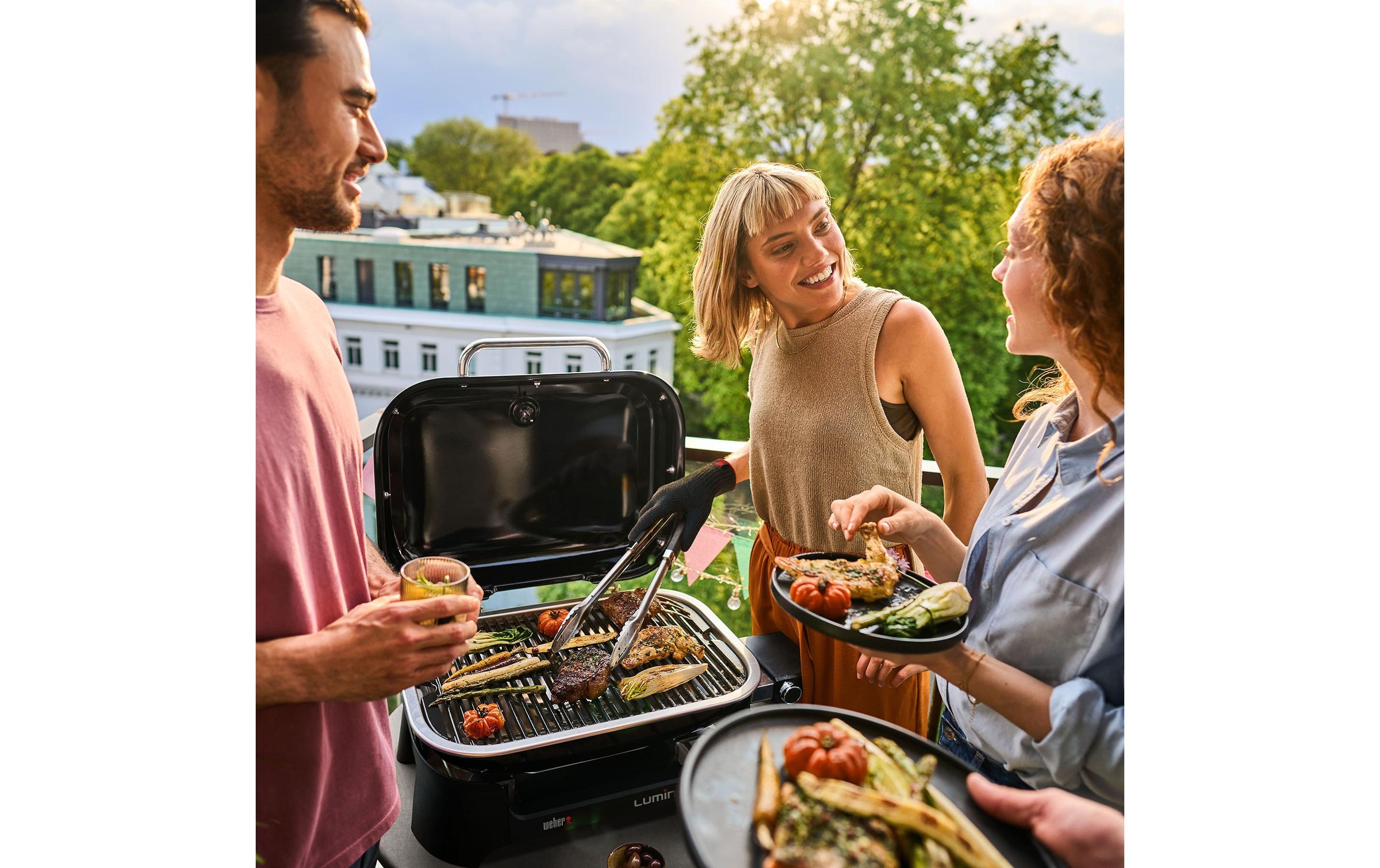 Weber Elektro-Standgrill »Lumin Compact, Schwarz«, 2200 W
