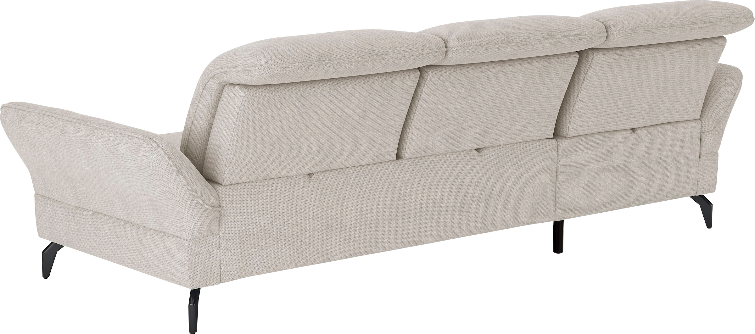 sit&more Ecksofa »Leandro L-Form«, Wahlweise mit Bett-, Kopfteil - und Armlehnfunktion, sowie Bettkasten