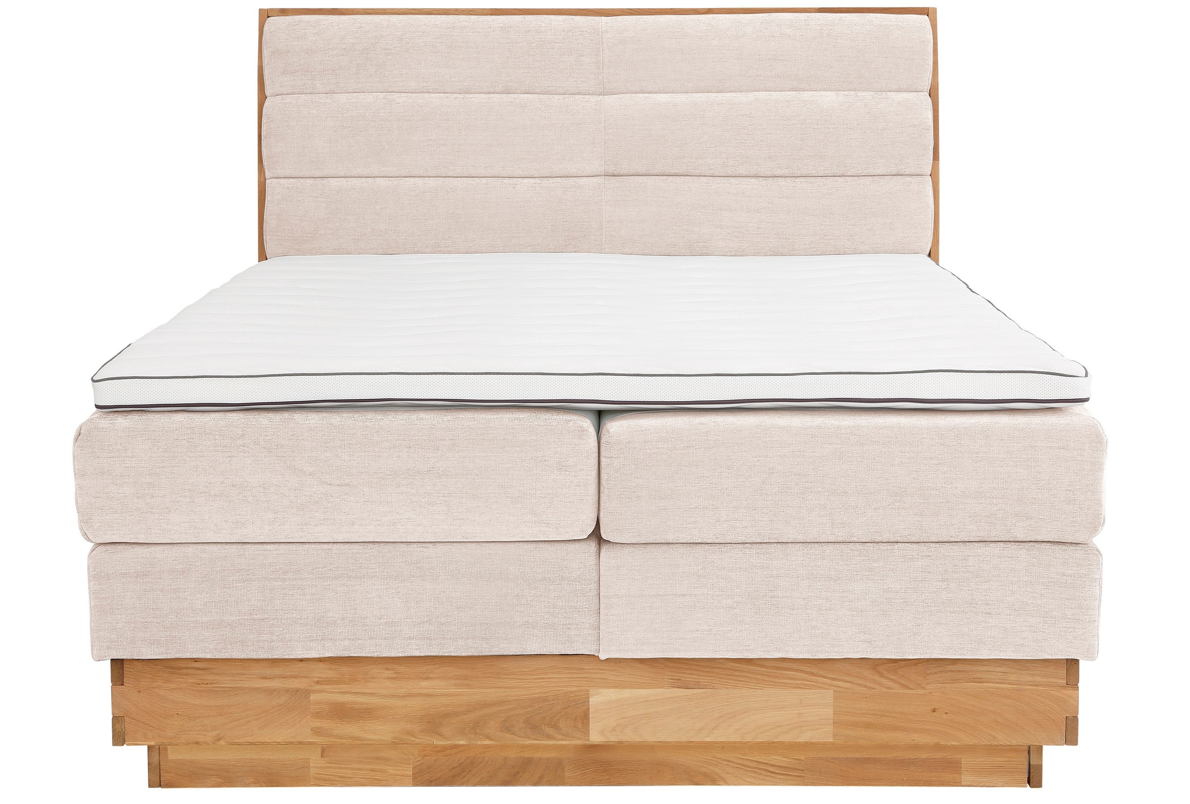 GOODproduct Boxspringbett »Jenna«, ohne LED-Beleuchtung, mit zertifizierten, recycelten Bezugsstoffen