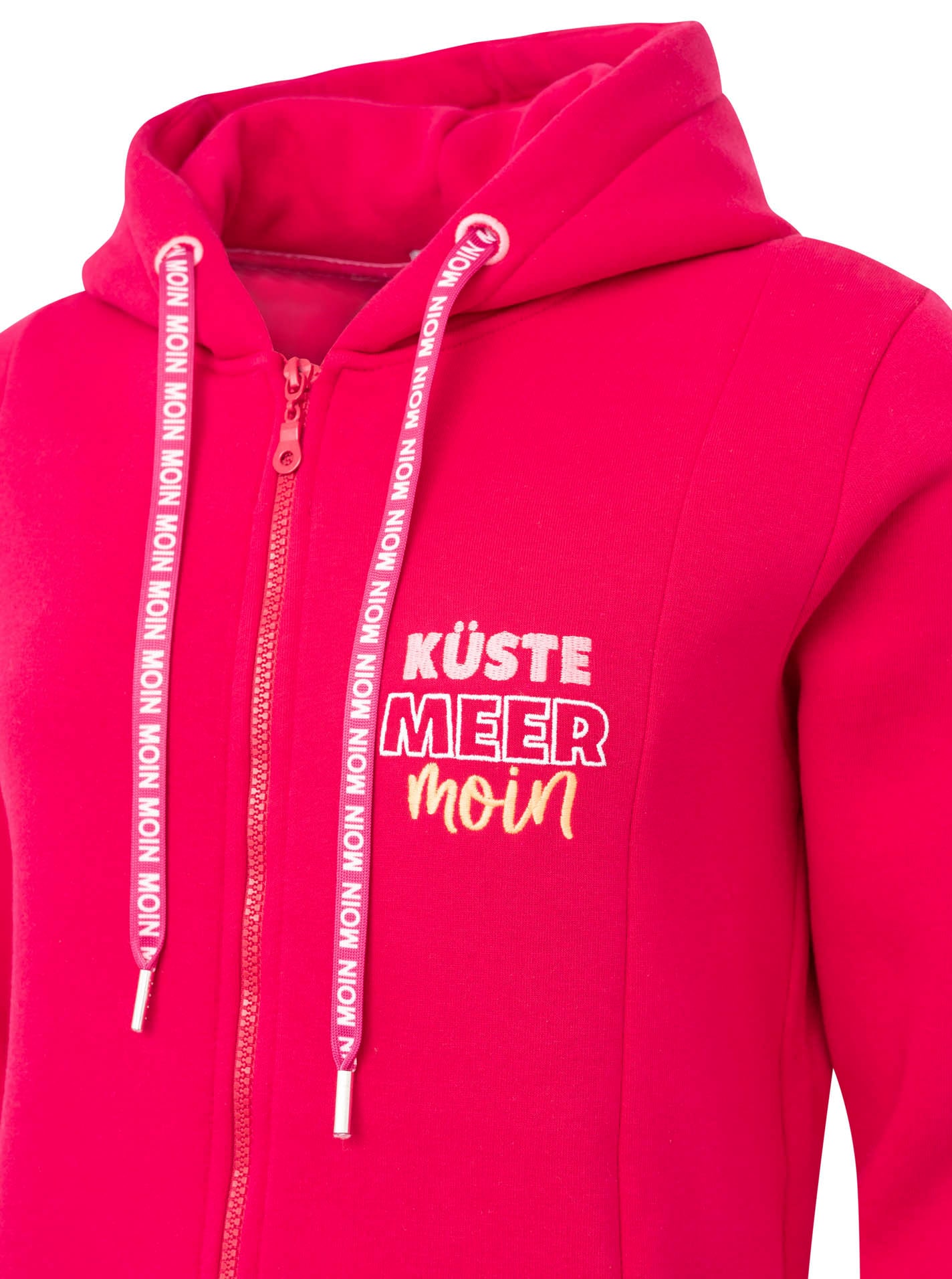 Zwillingsherz Jerseymantel »"Küste Meer Moin"«, mit grossem Motiv am Rücken