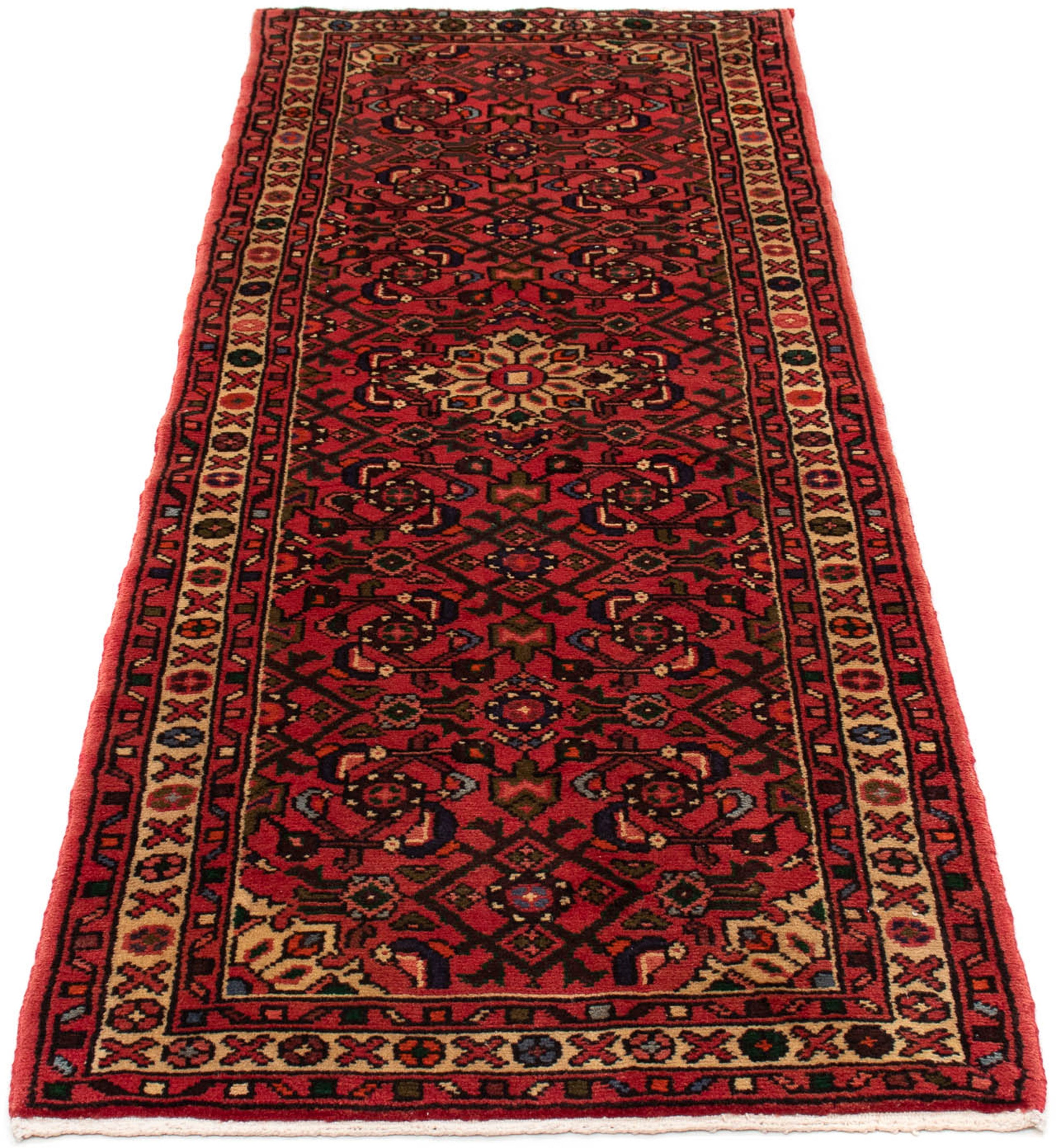 Image of morgenland Orientteppich »Perser - Nomadic - 196 x 70 cm - dunkelrot«, rechteckig, 10 mm Höhe, Wohnzimmer, Handgeknüpft, Einzelstück mit Zertifikat bei Ackermann Versand Schweiz