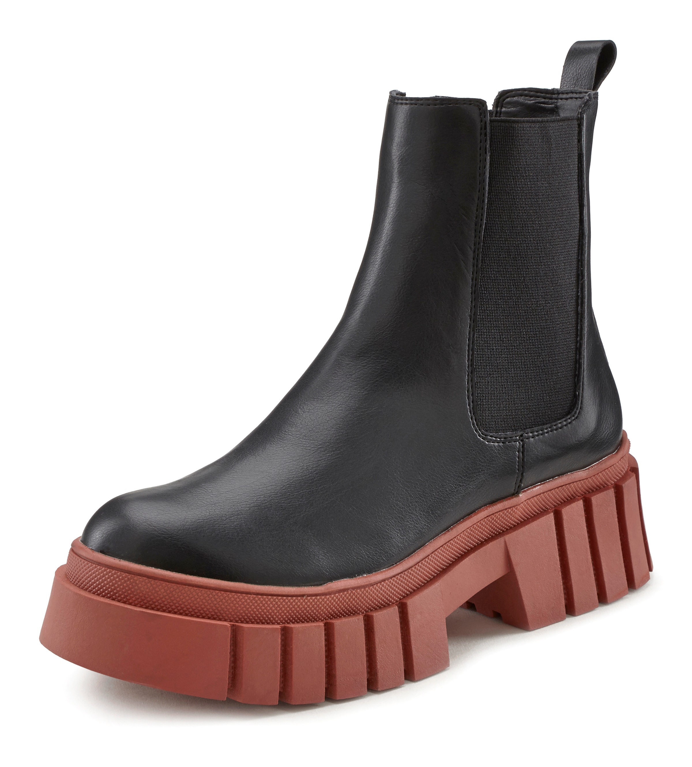 Image of LASCANA Stiefelette, Boots mit Chunky Sohle im trendigen Farbmix vegan bei Ackermann Versand Schweiz