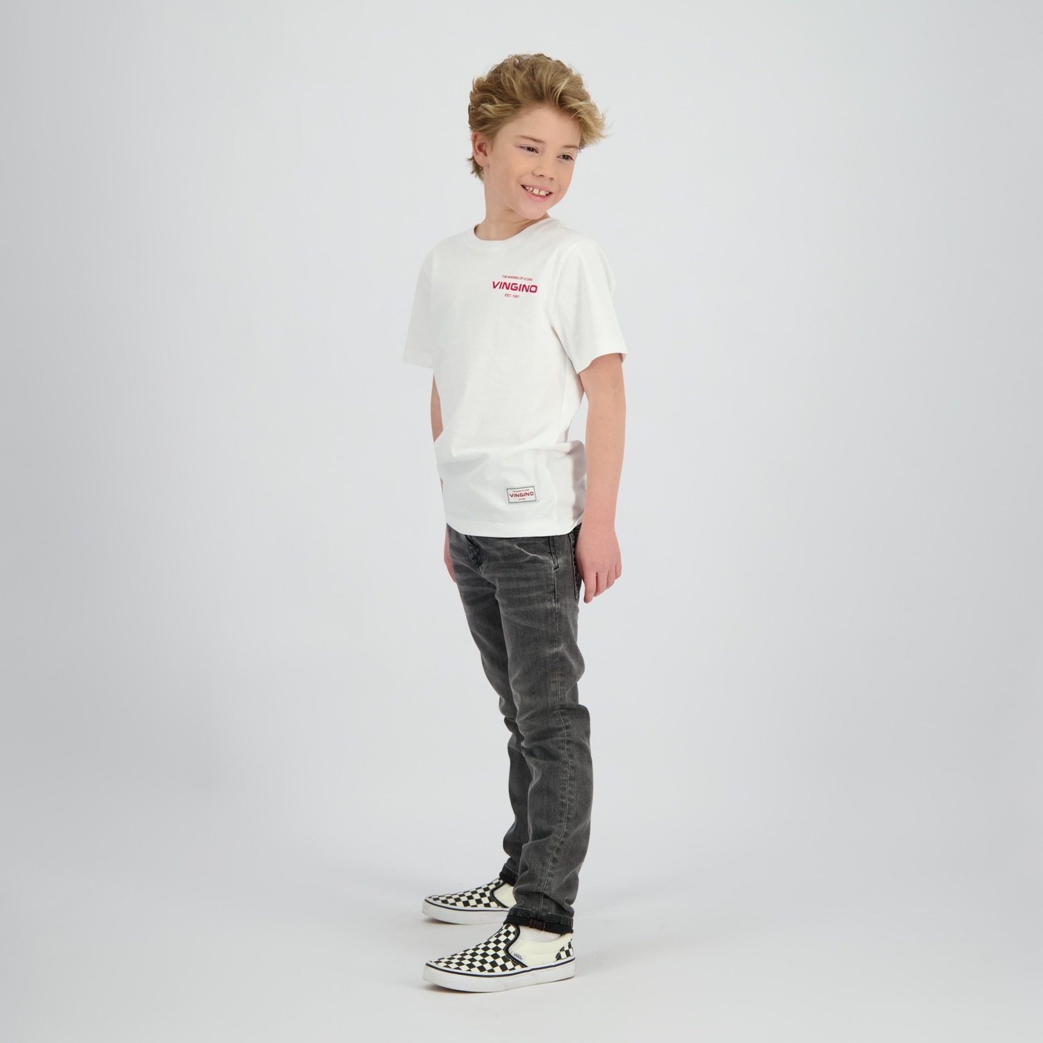 Vingino T-shirt Avec imprimé devant et grand imprimé dos, pour garçons