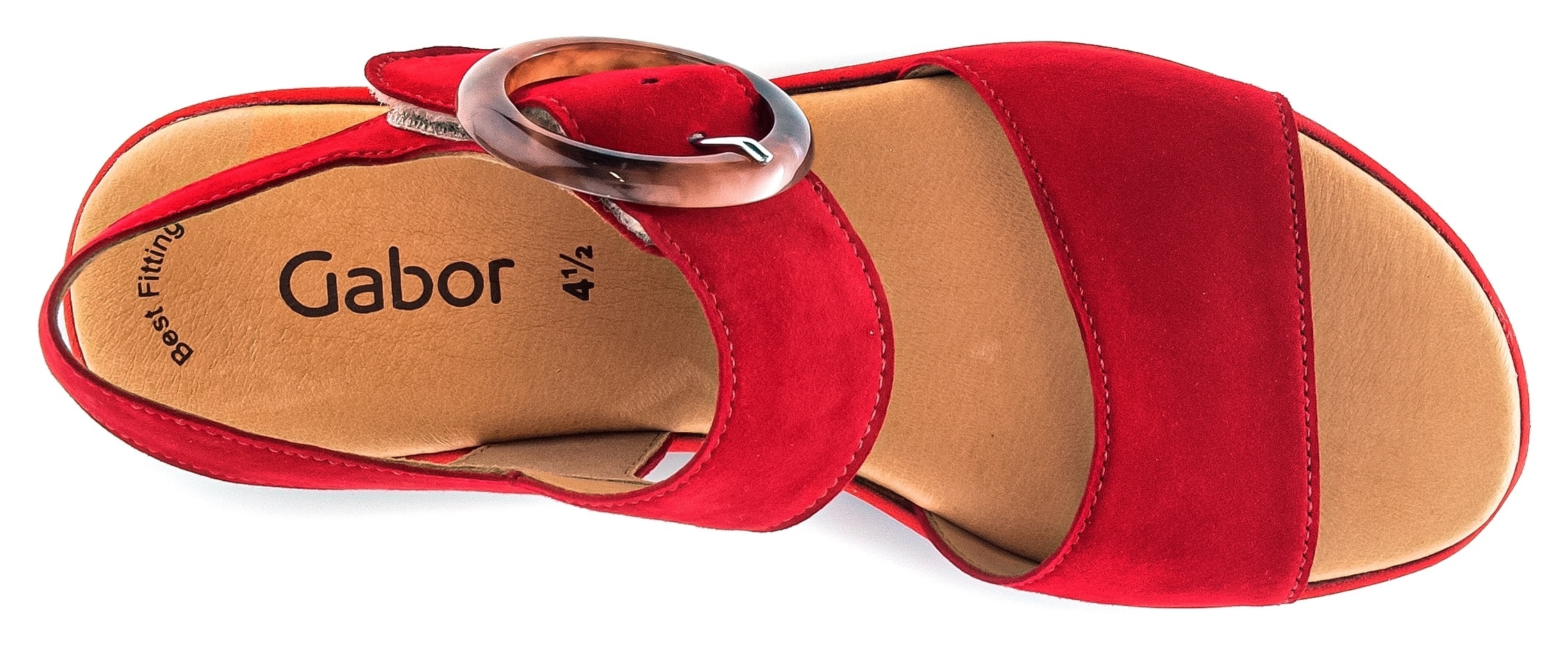 Gabor Keilsandalette, Plateau, Sommerschuh, Sandale mit trendigem Zierschnalle