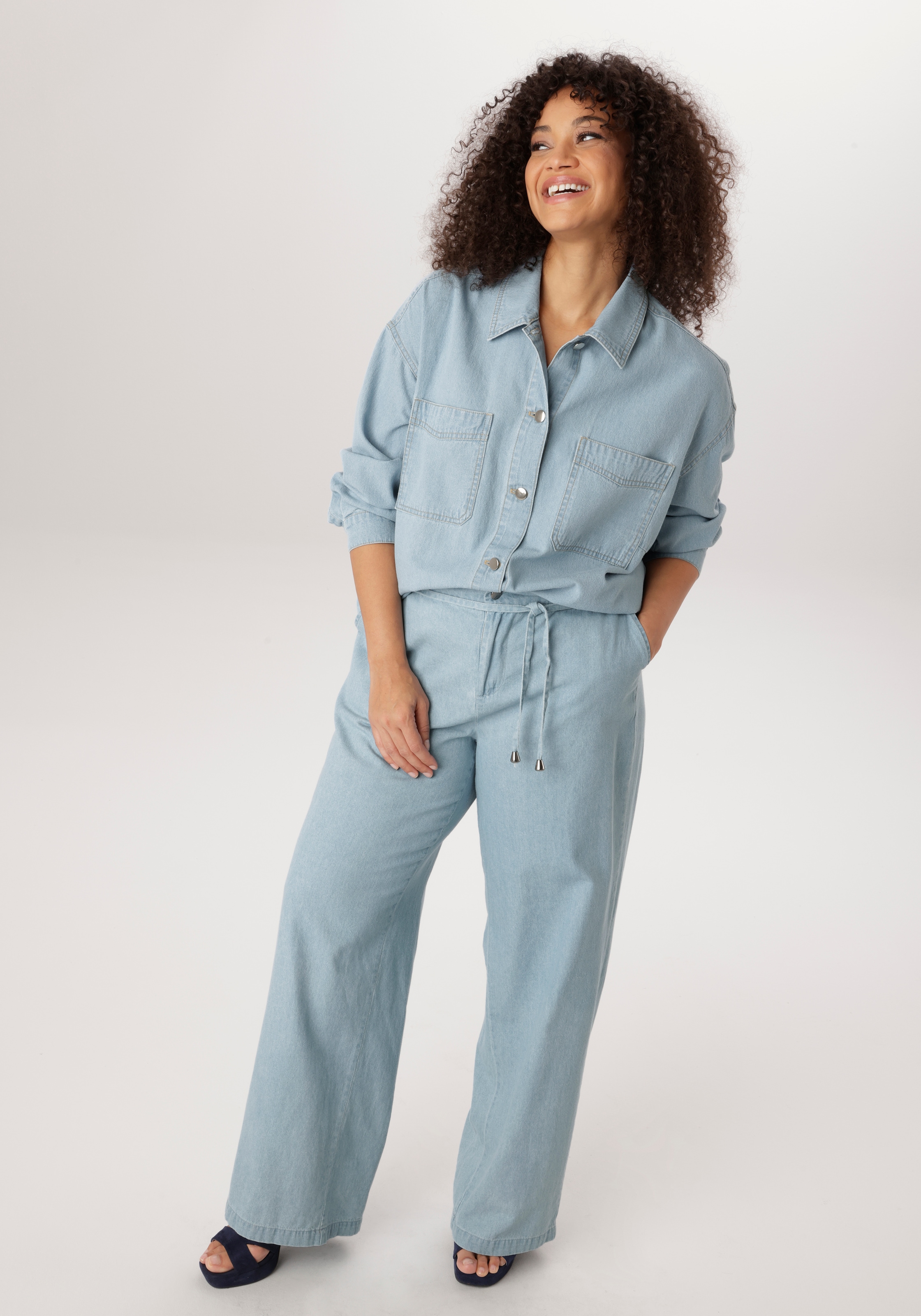 Aniston PLUS Jeansbluse grosszügig geschnitten - NEUE KOLLEKTION