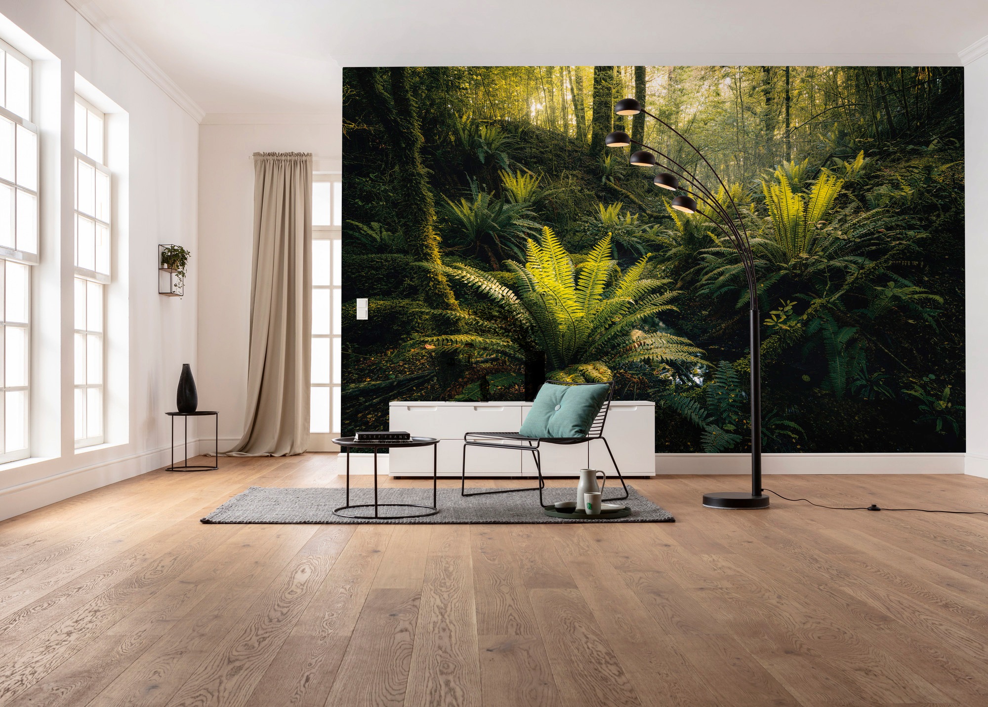 Komar Vliestapete »Digitaldruck Vlies - Fjordland Woods - Grösse 450 x 280 cm«, bedruckt, Wohnzimmer, Schlafzimmer